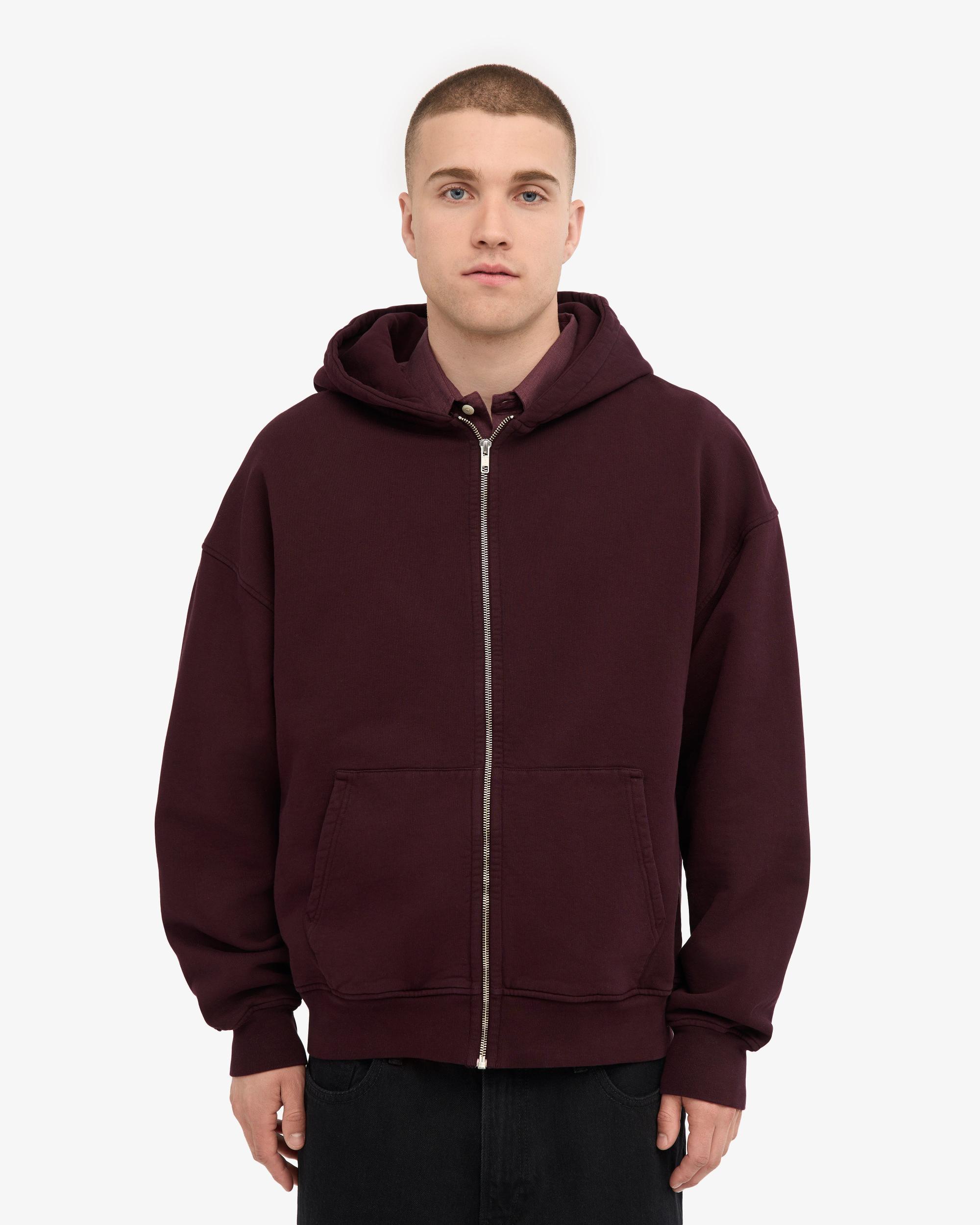 Organic Oversized Zip Hood - Neptune Blue Product Image