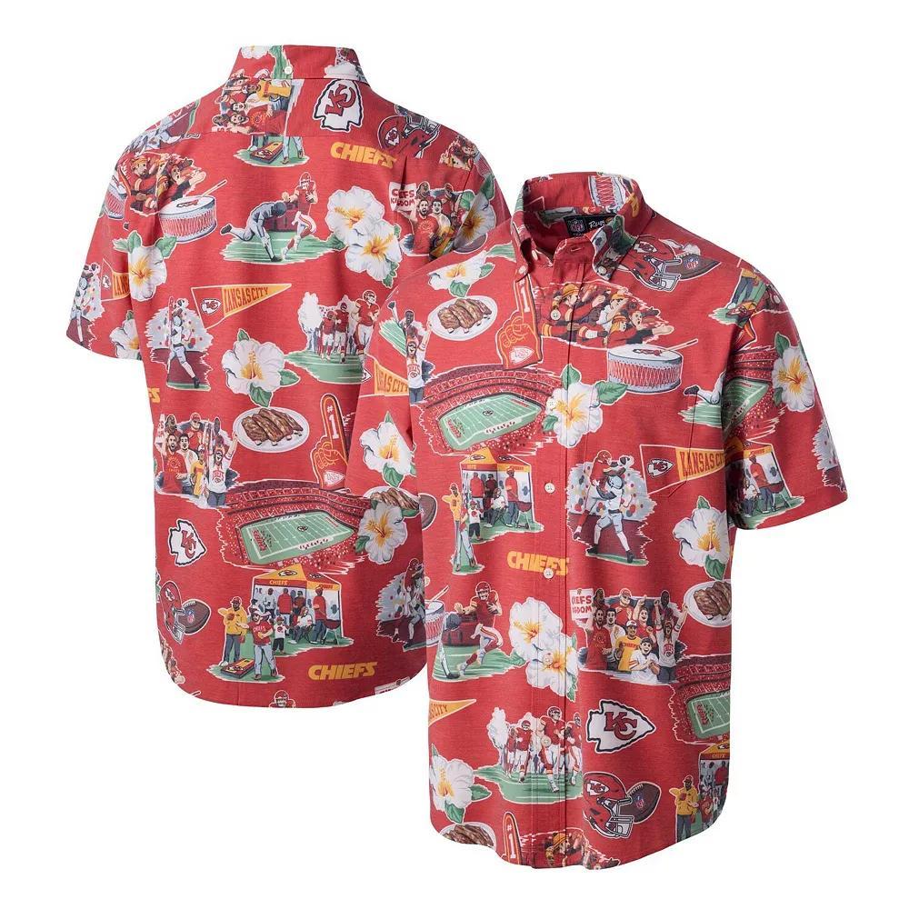 Men's Reyn Spooner Red Kansas City Chiefs Scenic Button-Down Shirt, Size: Medium Product Image