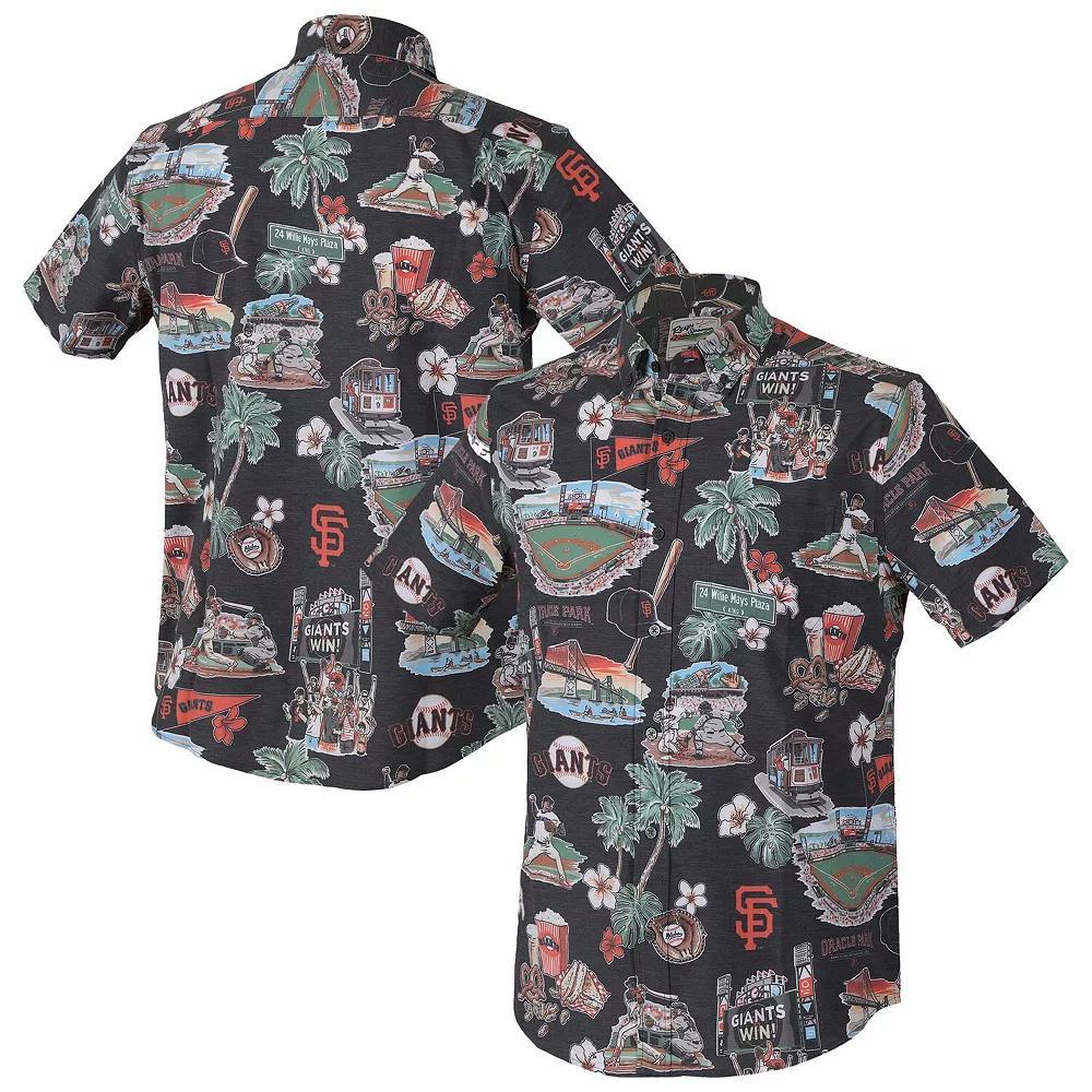 Men's Reyn Spooner  Black San Francisco Giants Scenic Tri-Blend Performance Button-Up Top, Size: XL Product Image