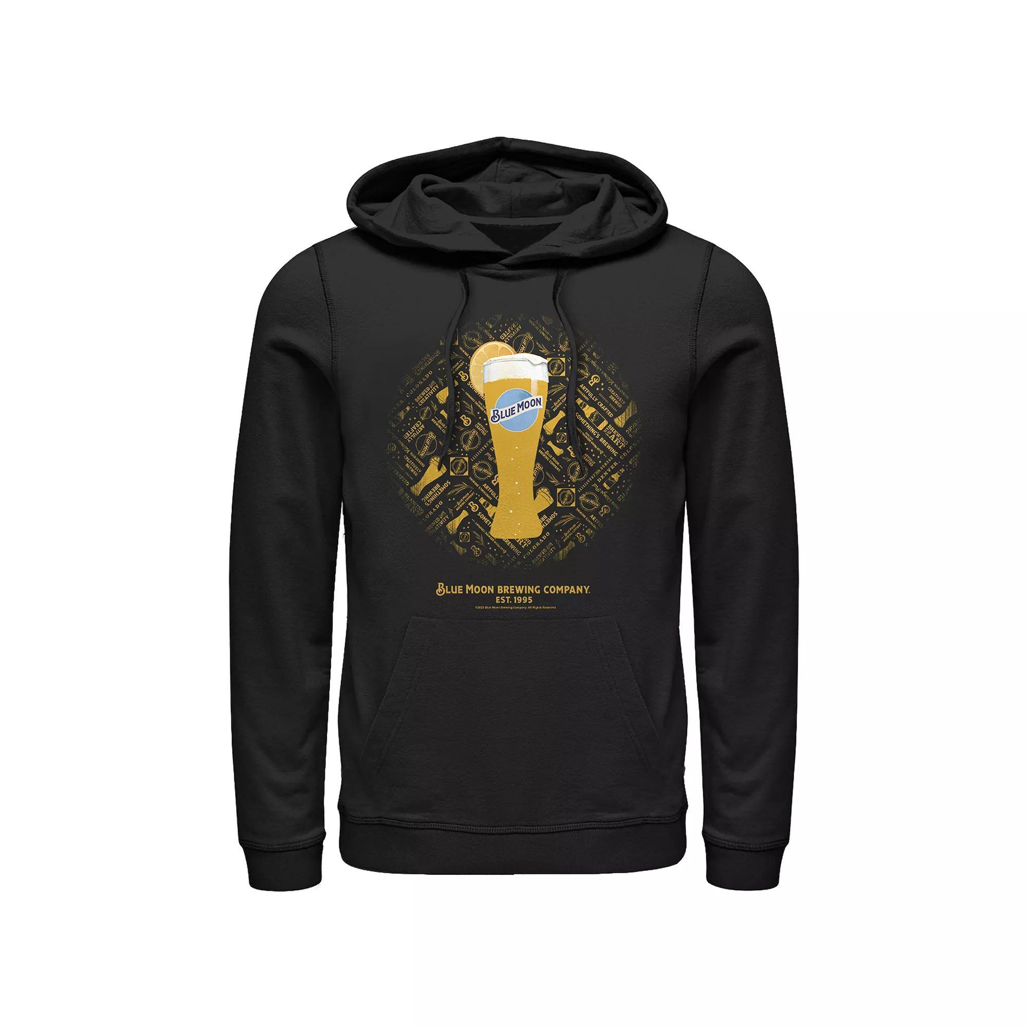 Men's Blue Moon Tall Glass Graphic Hoodie, Size: Large, Black Product Image