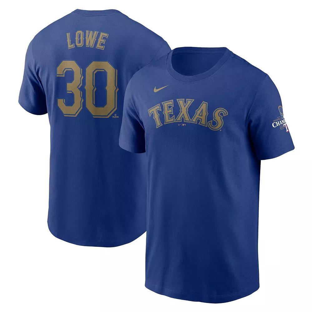 Mens Nike Royal Texas Rangers Large Logo Back Stack T-Shirt Product Image