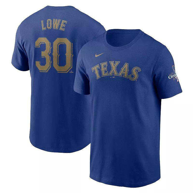Men's Nike Jon Gray Royal Texas Rangers 2024 Gold Collection Name & Number T-Shirt, Size: Small, Blue Product Image