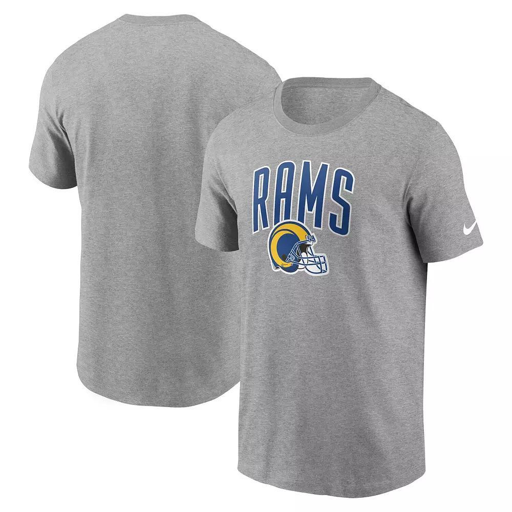 Men's Nike Heathered Gray Los Angeles Rams Team Athletic T-Shirt, Size: 3XL, Grey Product Image