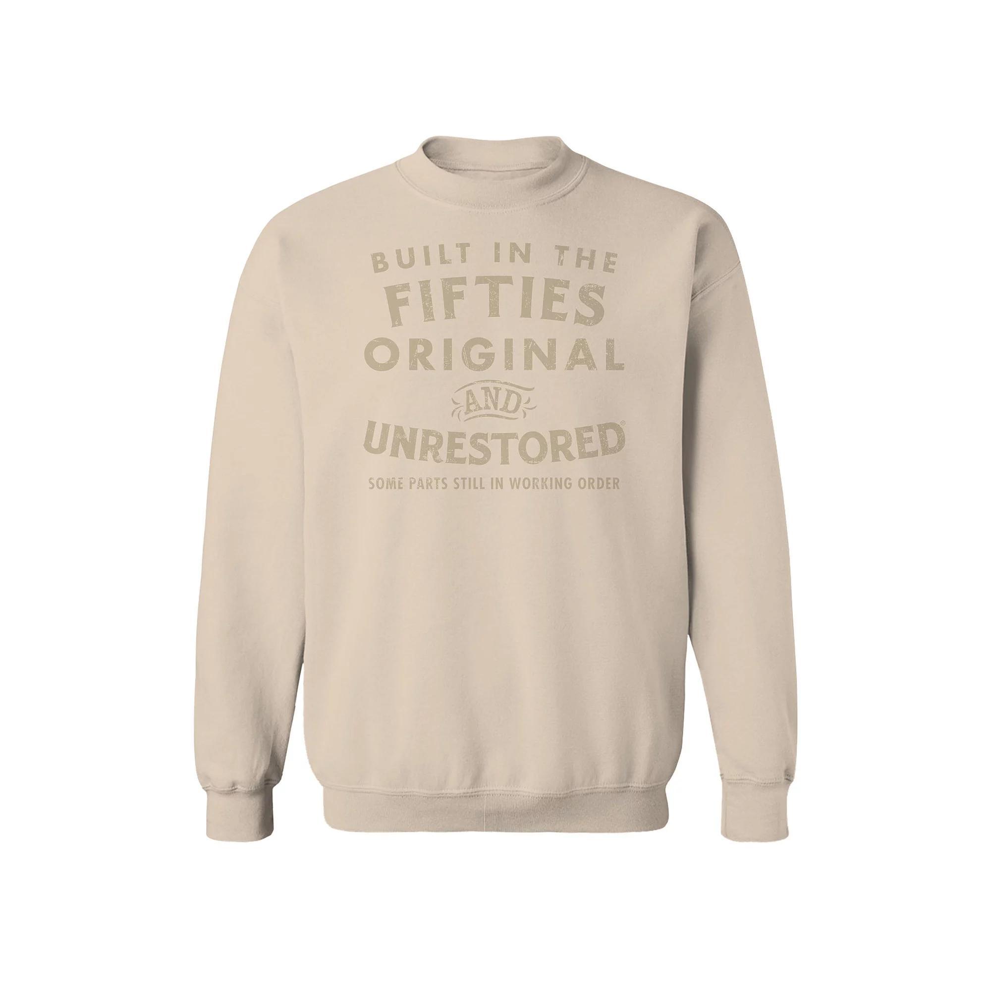 Men's Original & Unrestored Built in The Fifties Fleece Graphic Sweatshirt, Size: XL, Brown Product Image