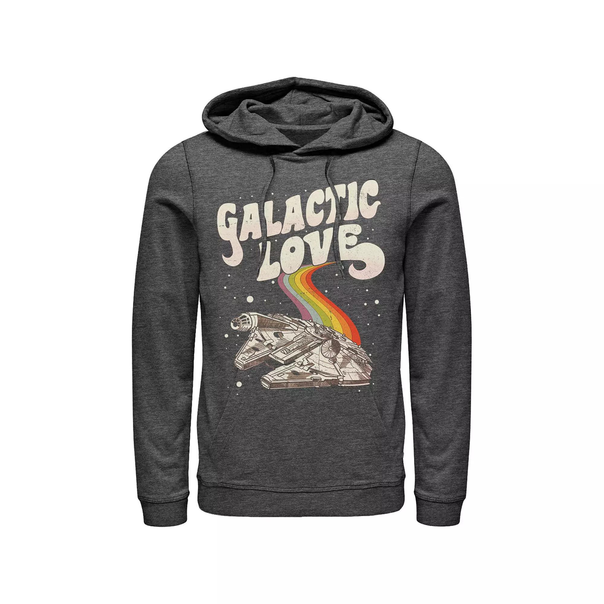 Men's Star Wars Pride Millennium Falcon Galactic Love Hoodie, Size: XL, Blue Product Image