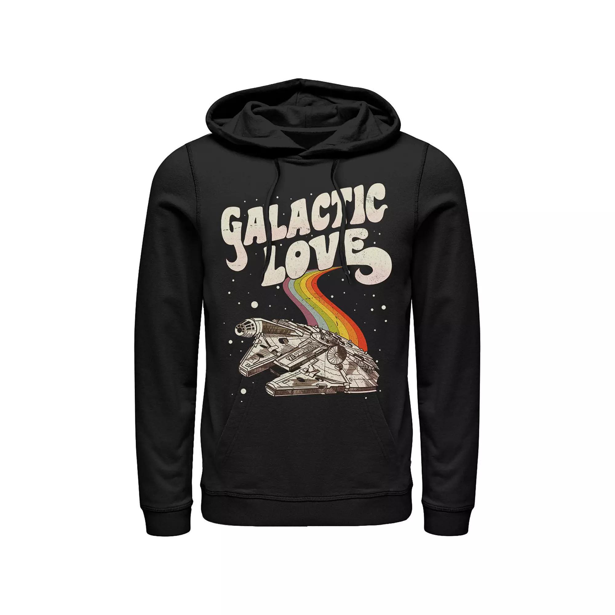 Men's Star Wars Pride Millennium Falcon Galactic Love Hoodie, Size: XL, Blue Product Image