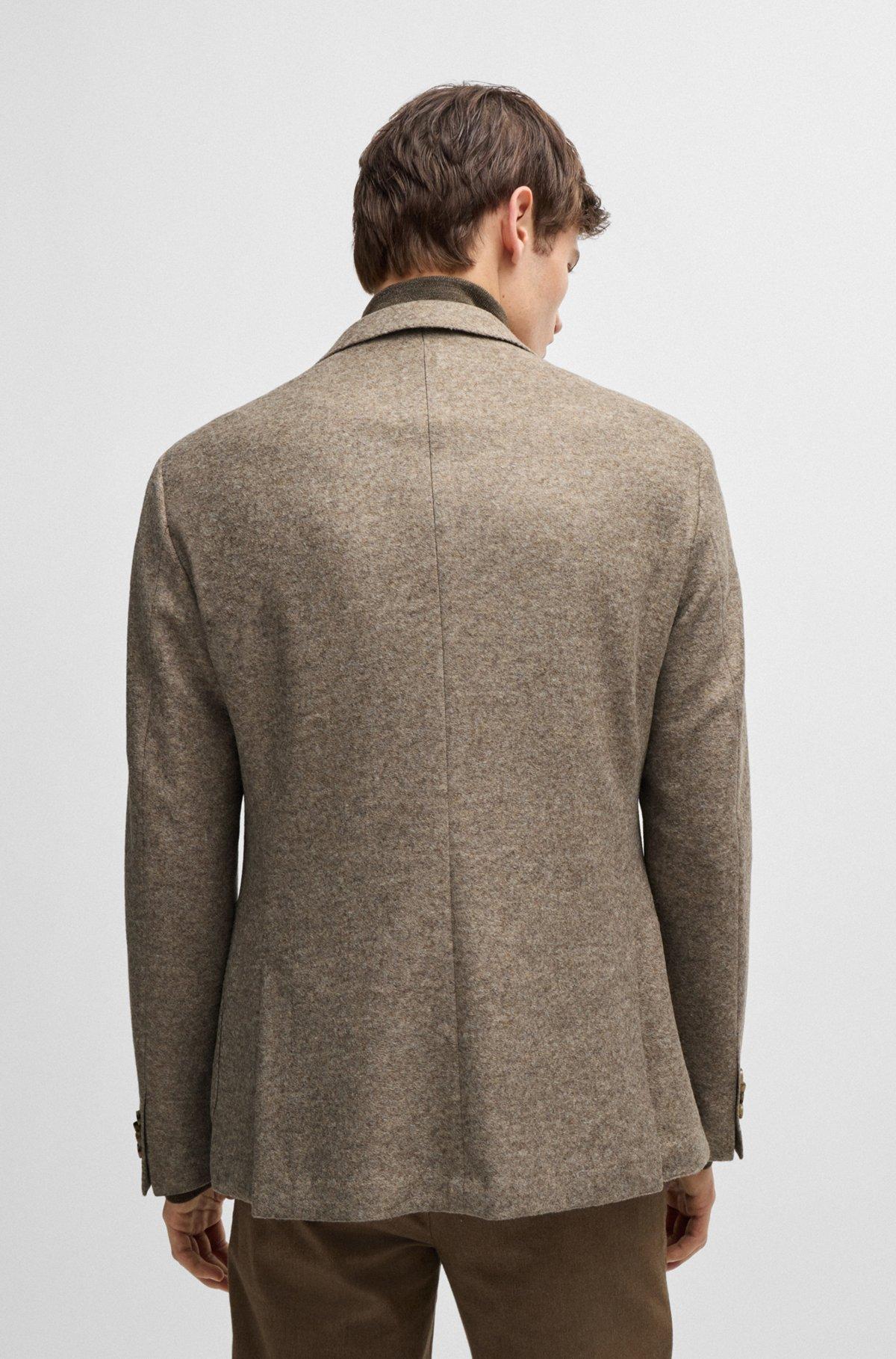 Slim-fit jacket in stretch jersey with wool Product Image