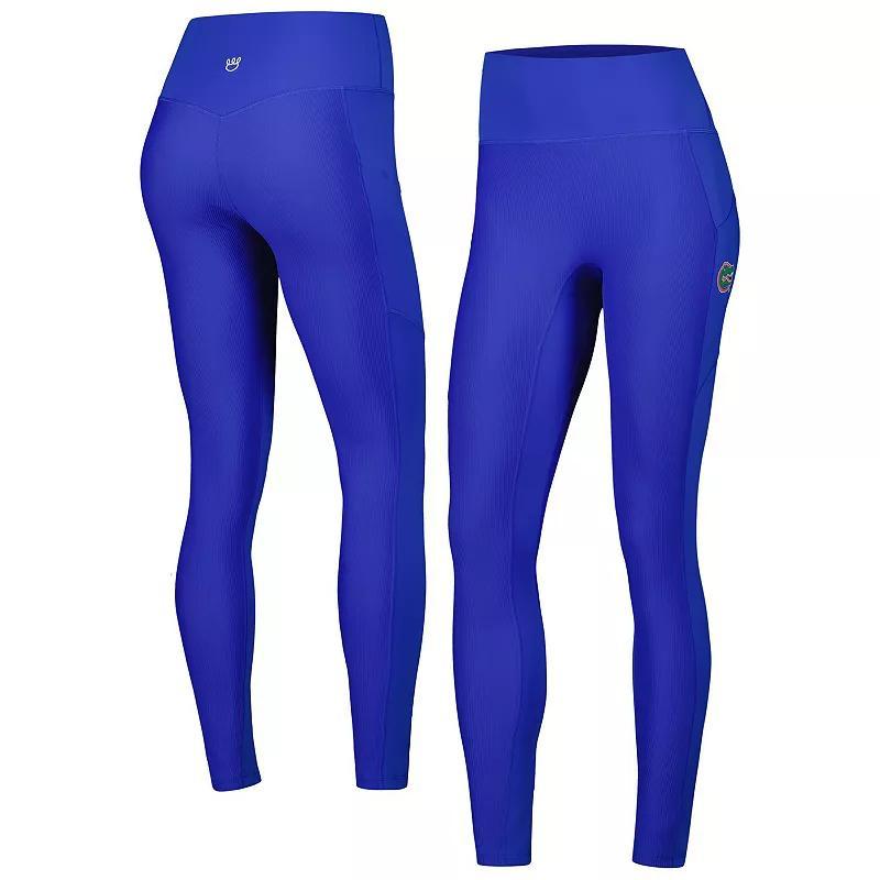 Womens KadyLuxe Royal Florida Gators 7/8 Mixed Media Pocket iLeggings Product Image