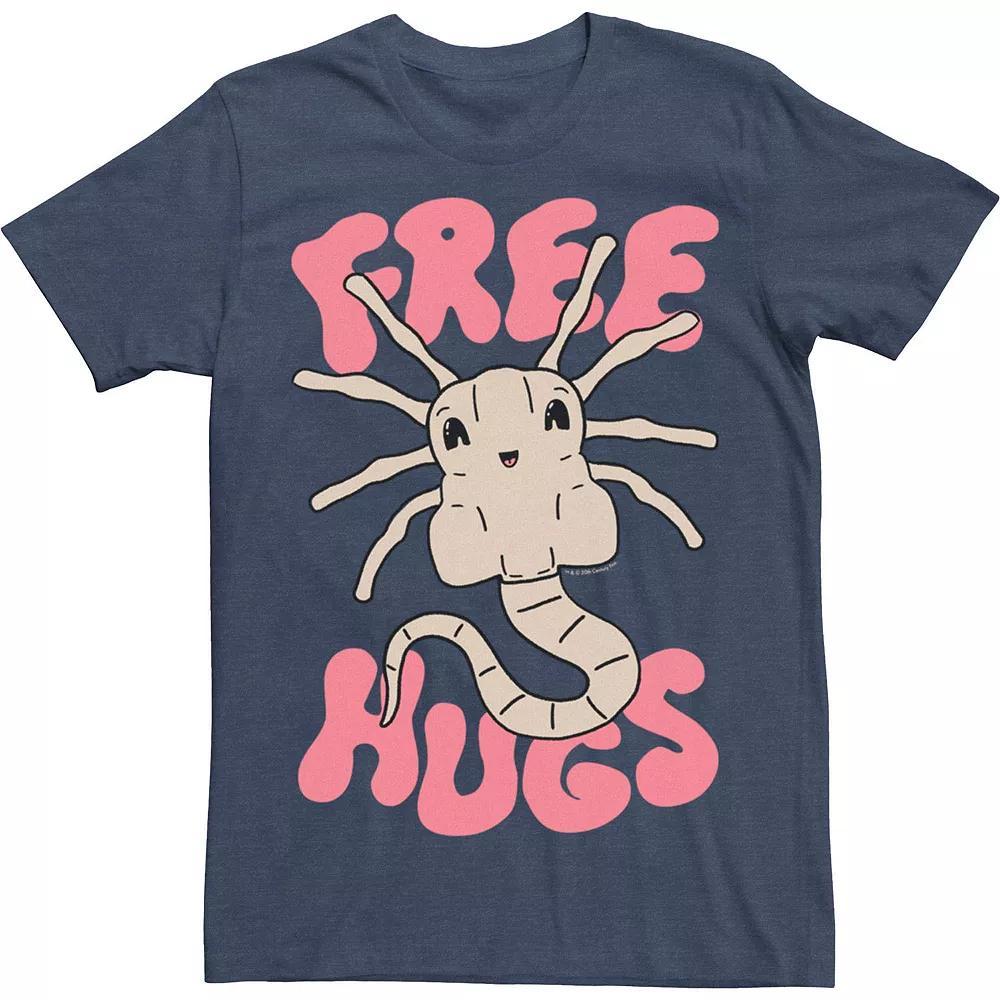 Men's Alien Xenomorph Free Hugs Tee, Size: Small, Navy Grey Product Image