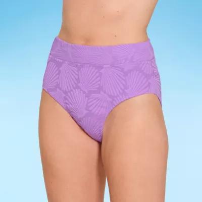 Decree Womens Lined Textured High Waist Bikini Swimsuit Bottom Juniors Product Image