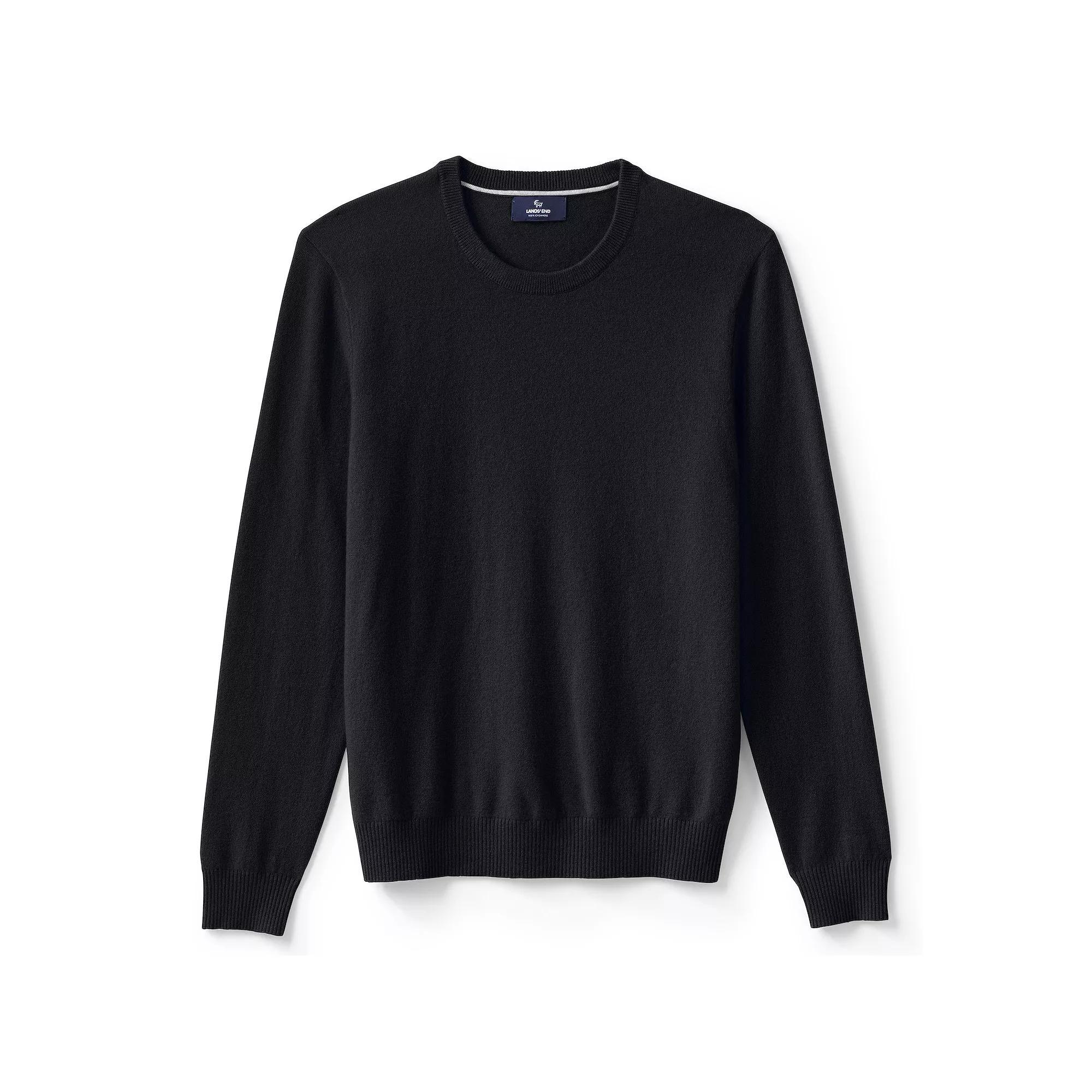 Men's Lands' End Fine-Gauge Cashmere Crewneck Sweater, Size: Medium, Radiant Blue Product Image