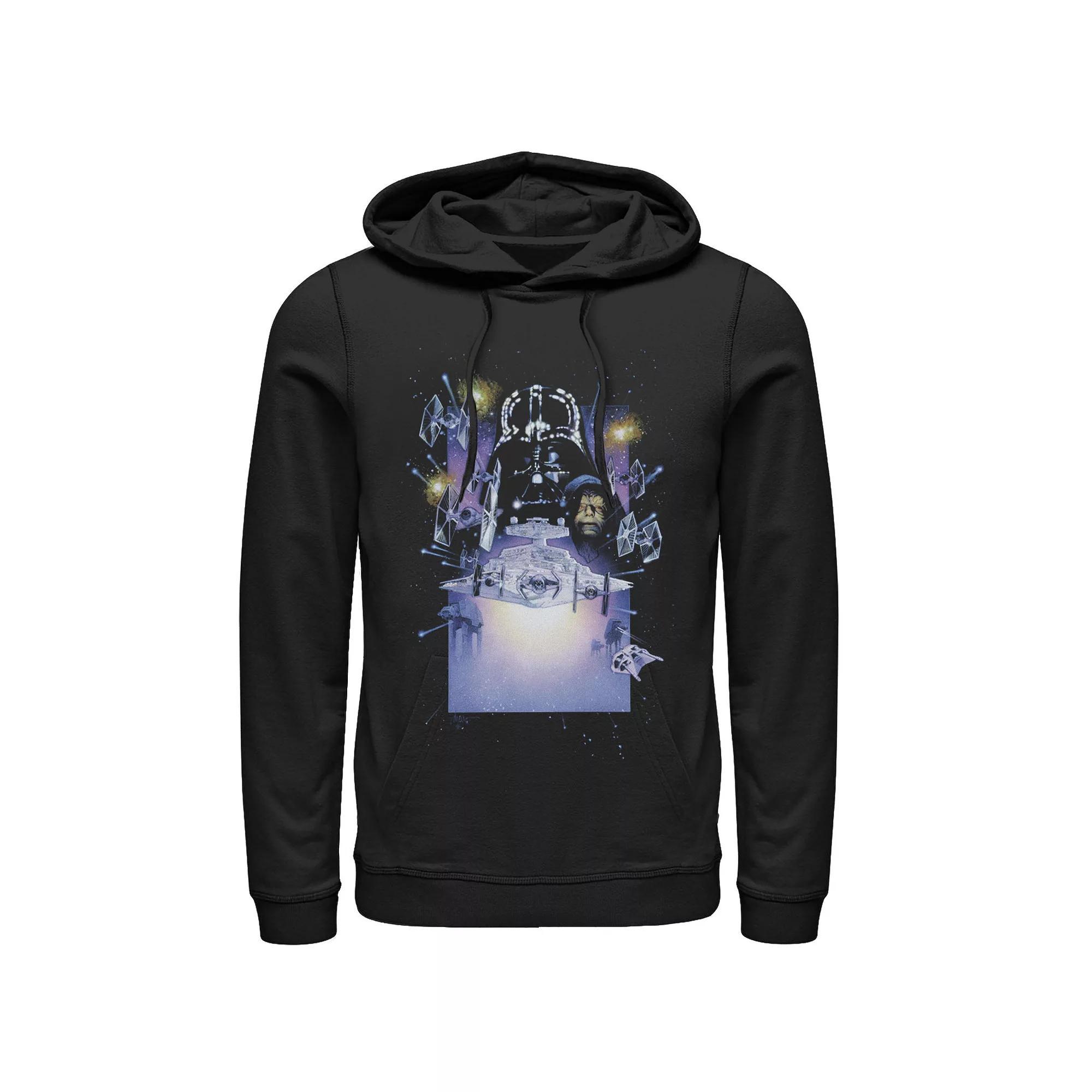 Men's Star Wars Darth Vader Galaxy Graphic Pullover Hoodie, Size: Large, Black Product Image
