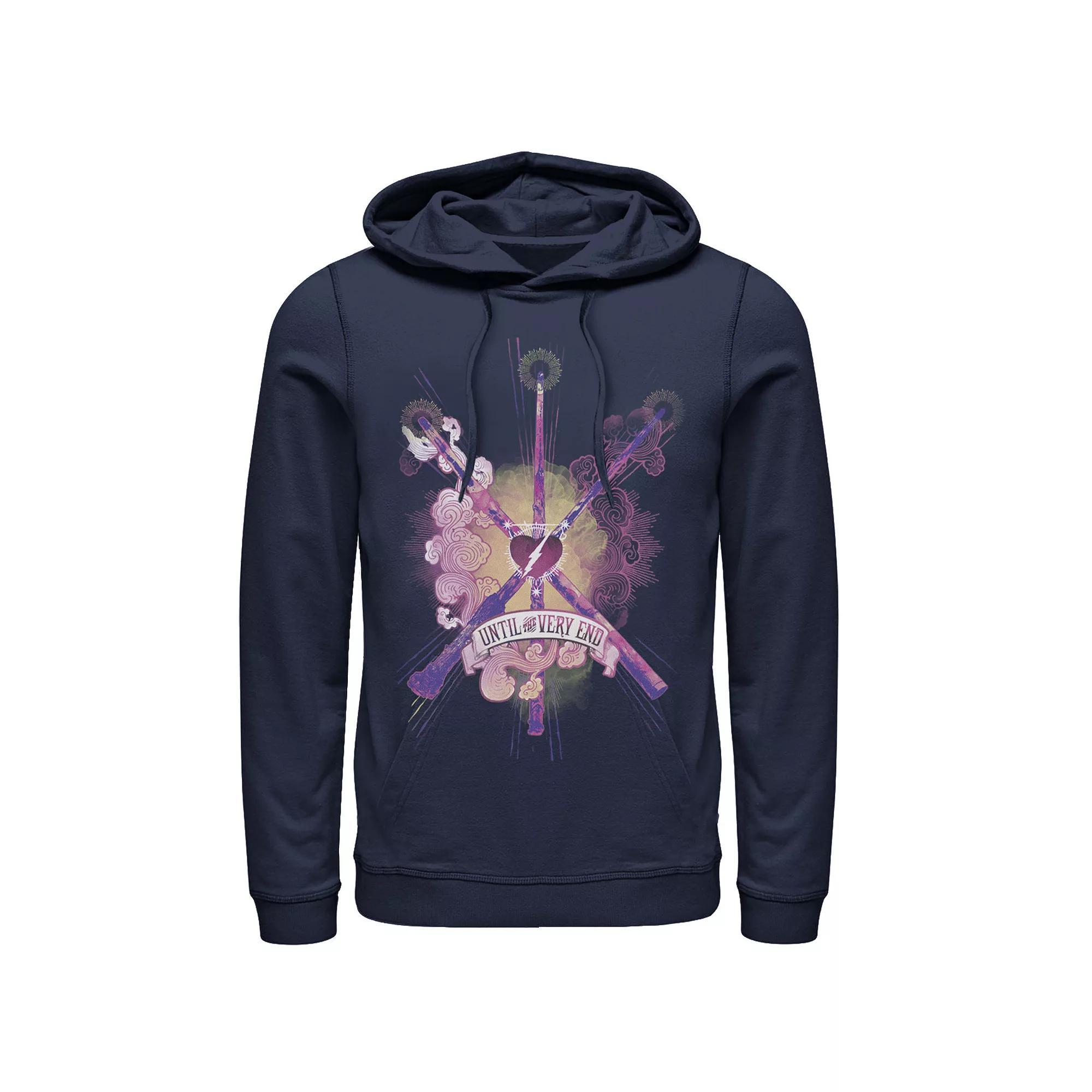 Men's Harry Potter Until The Very End Wands Hoodie, Size: Medium, Black Product Image