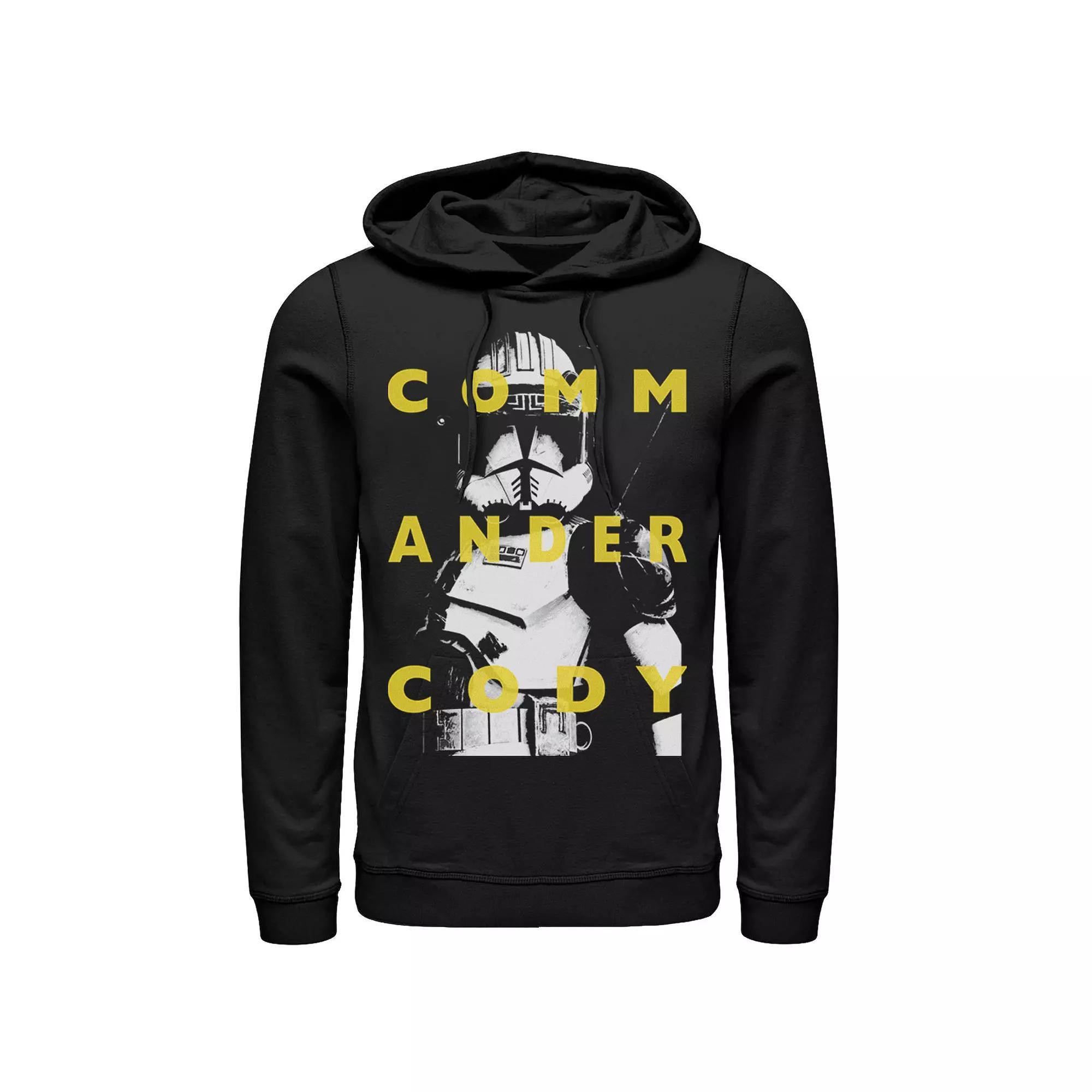 Men's Star Wars: Clone Wars Commander Cody Text Overlay Hoodie, Size: XXL, Black Product Image