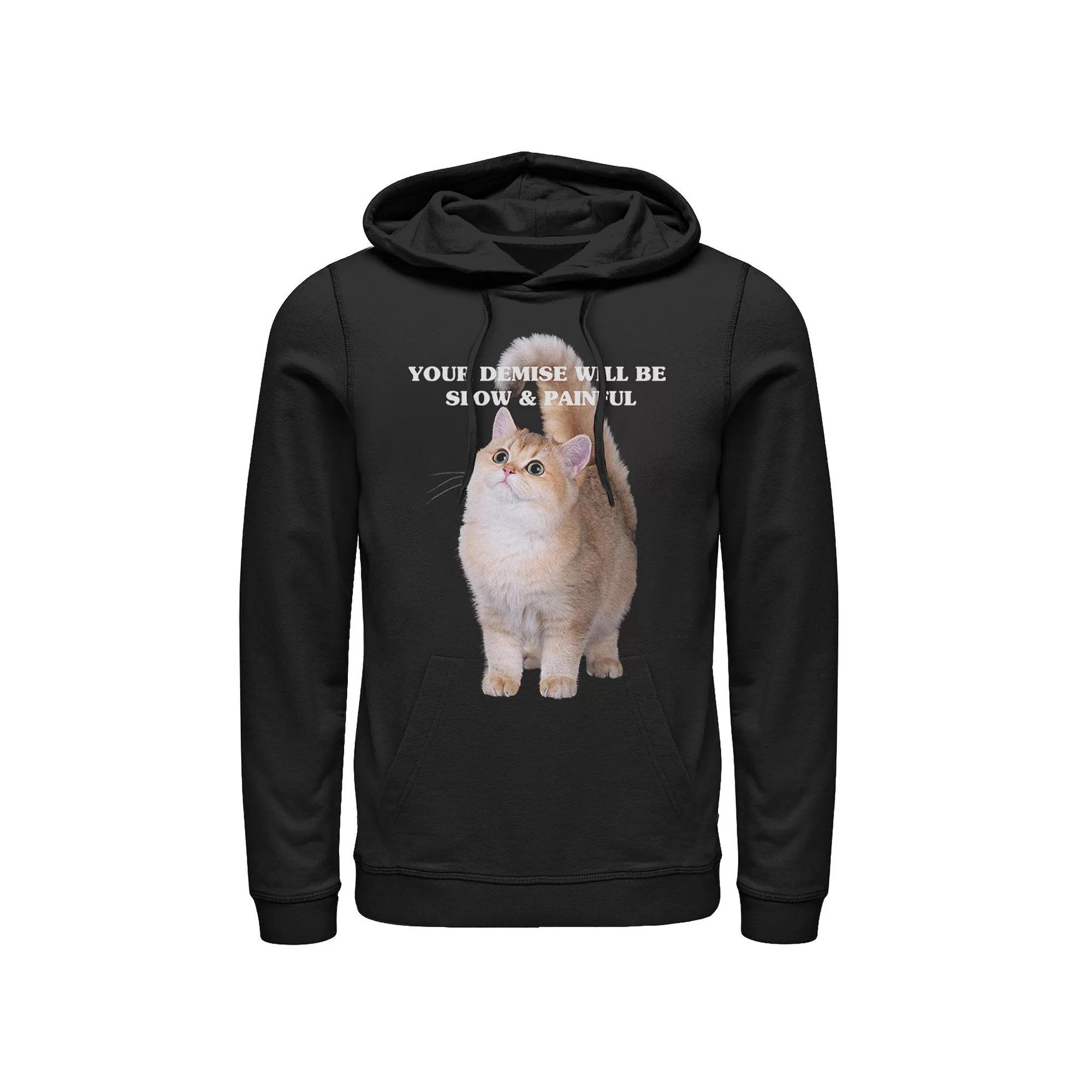Men's Demise Cat Hoodie, Size: Medium, Black Product Image