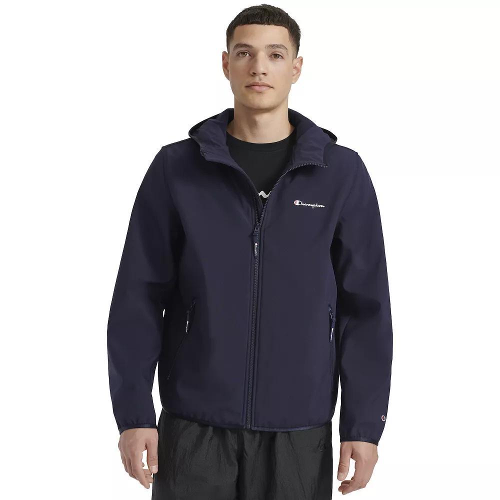 Men's Champion® Active Soft Shell Jacket With Hood, Size: Medium, Blue Product Image