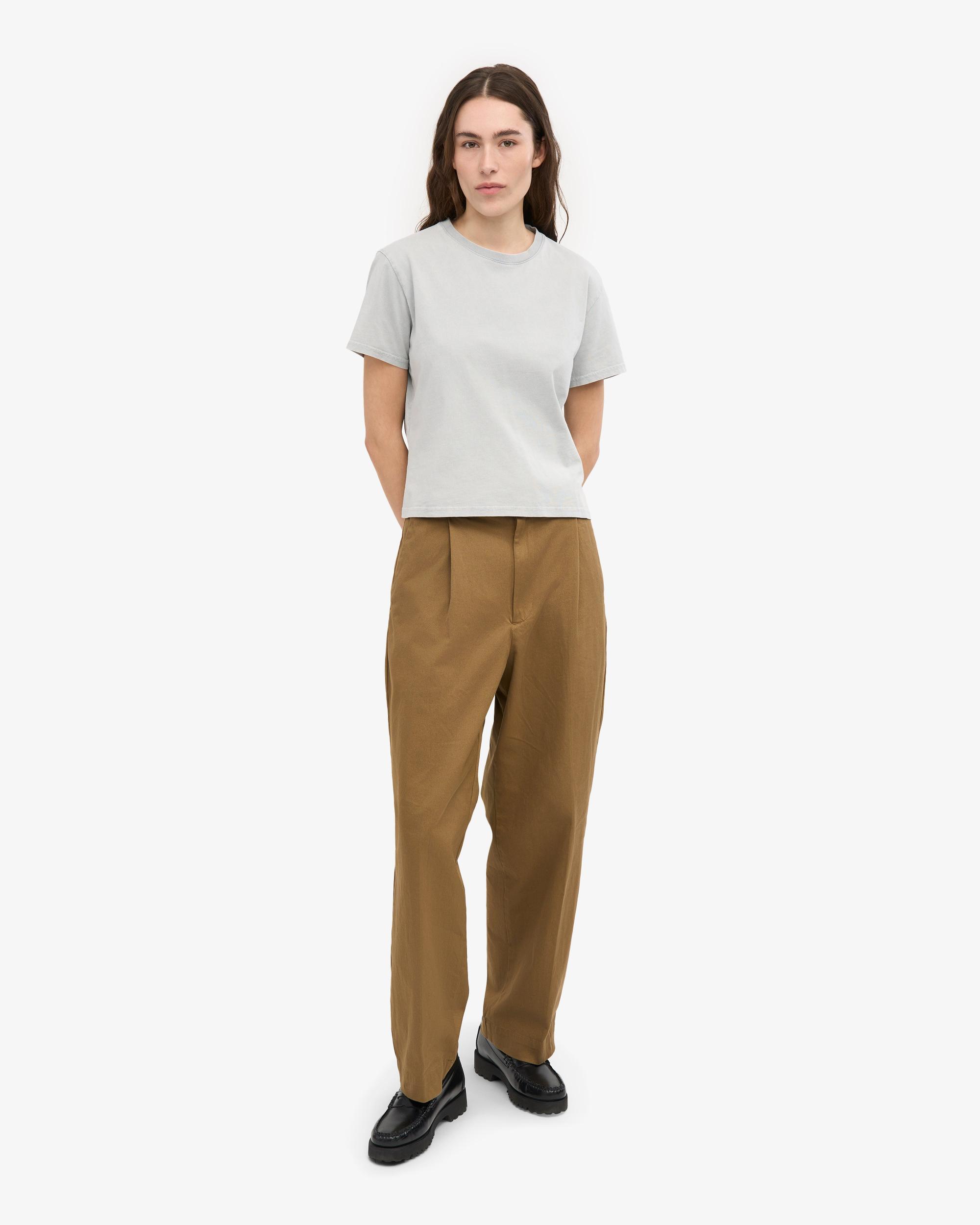 Organic Boxy Crop Tee - Petrol Blue Product Image