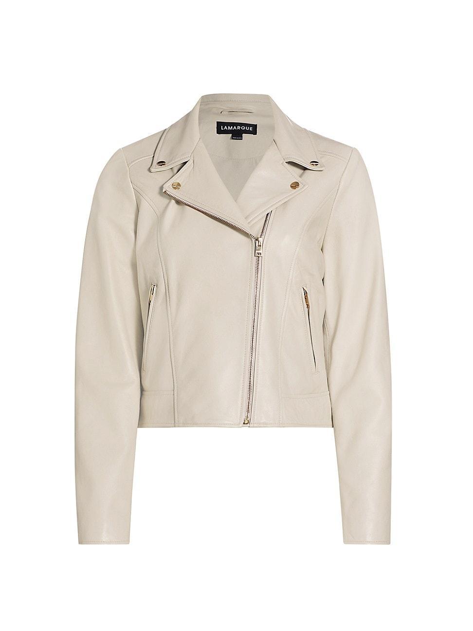 Kelsey Leather Moto Jacket Product Image
