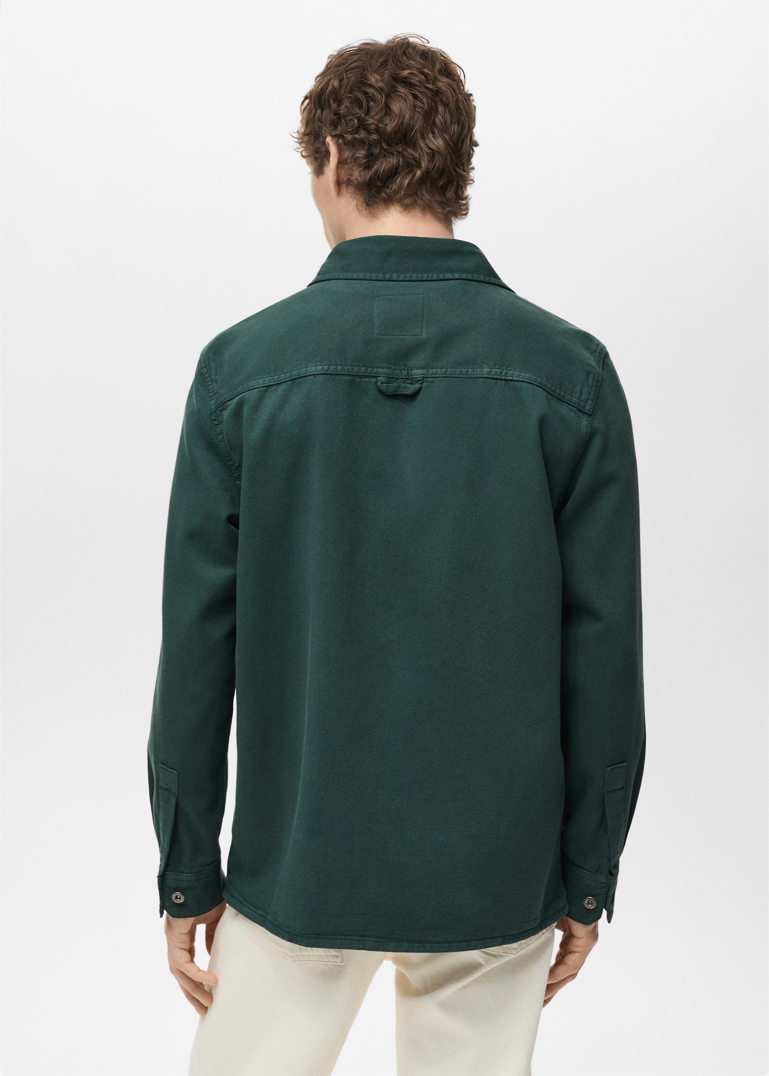 Tencel regular-fit overshirt - Men | MANGO USA Product Image