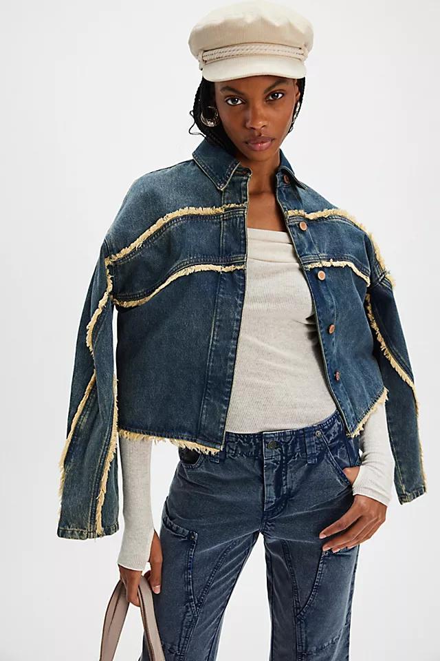 Oval Square River Denim Jacket Product Image