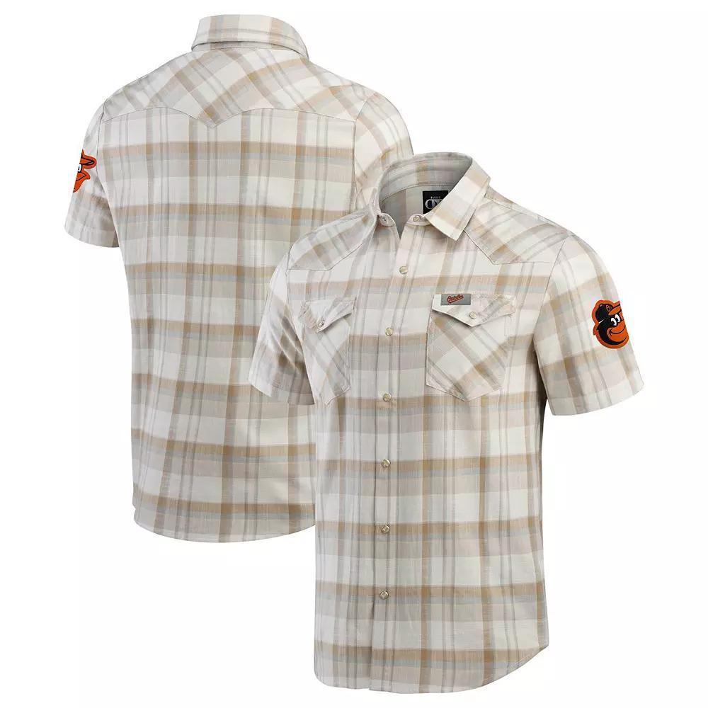 Men's Darius Rucker Collection by Fanatics Gray San Diego Padres Plaid Full-Snap Shirt, Size: Medium, Grey Product Image