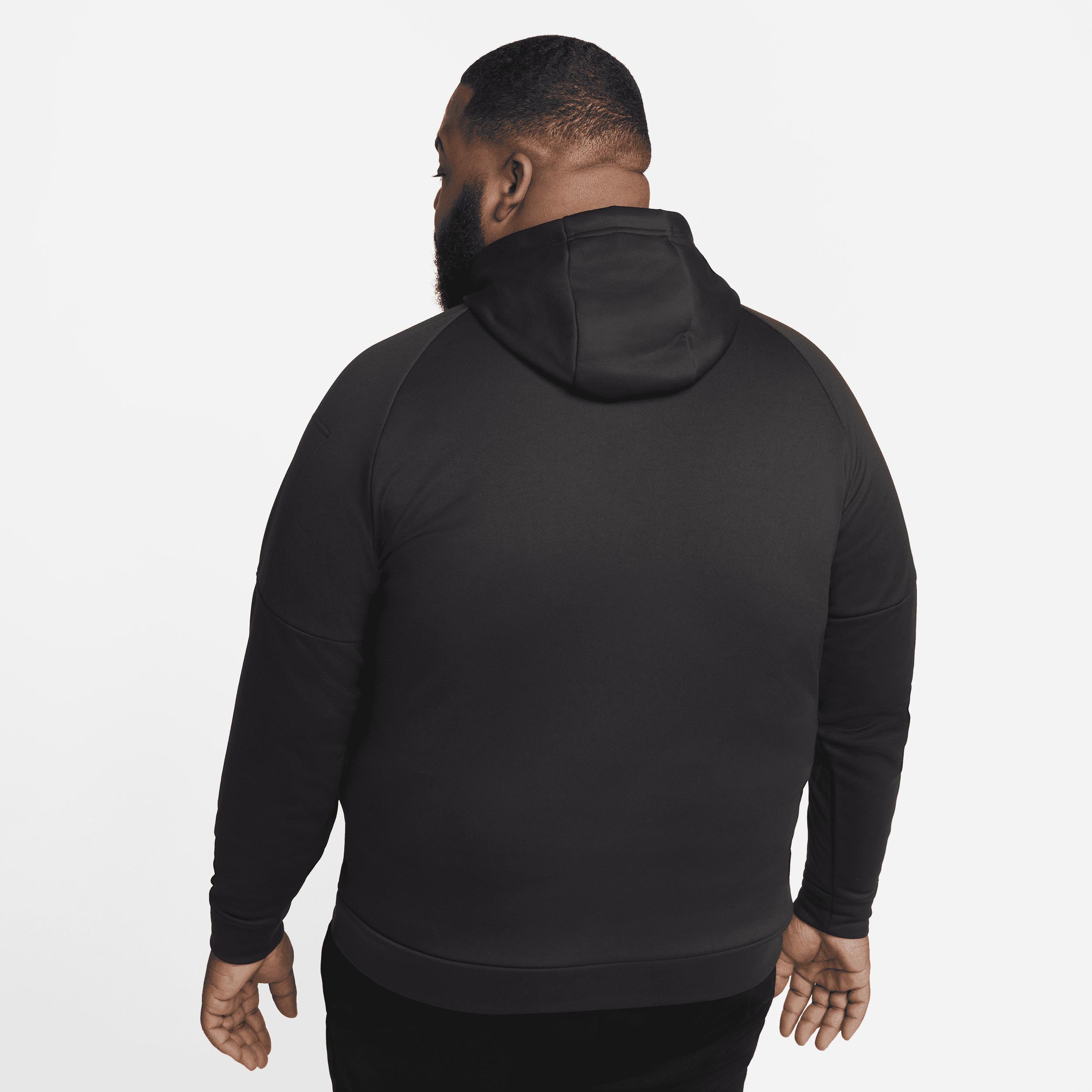 Nike Men's Therma-FIT Pullover Training Hoodie in Black/Black Size 3XL 100% Polyester Product Image