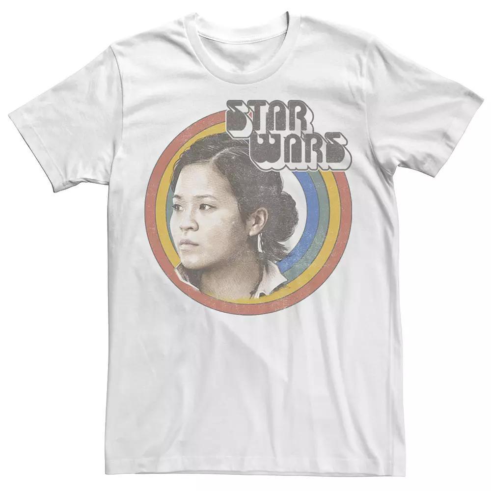 Men's Star Wars The Rise Of Skywalker Rose Retro Title Logo Tee, Size: Large, White Product Image