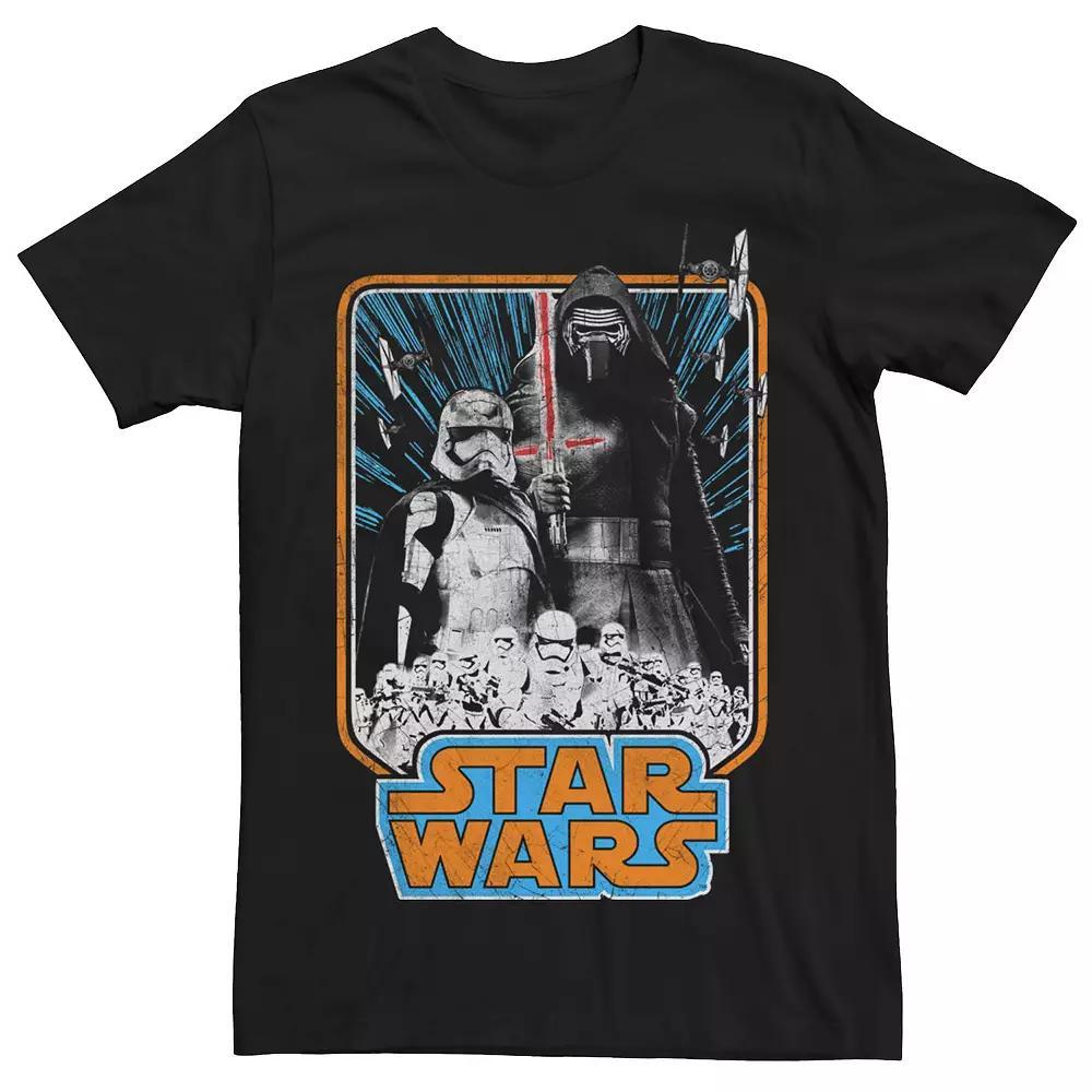 Men's Star Wars The Force Awakens Kylo And Starships Tee, Size: Medium, Black Product Image