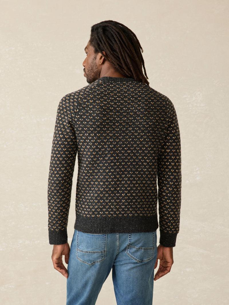 Donegal Crew Sweater - Charcoal Birdseye Marl Product Image