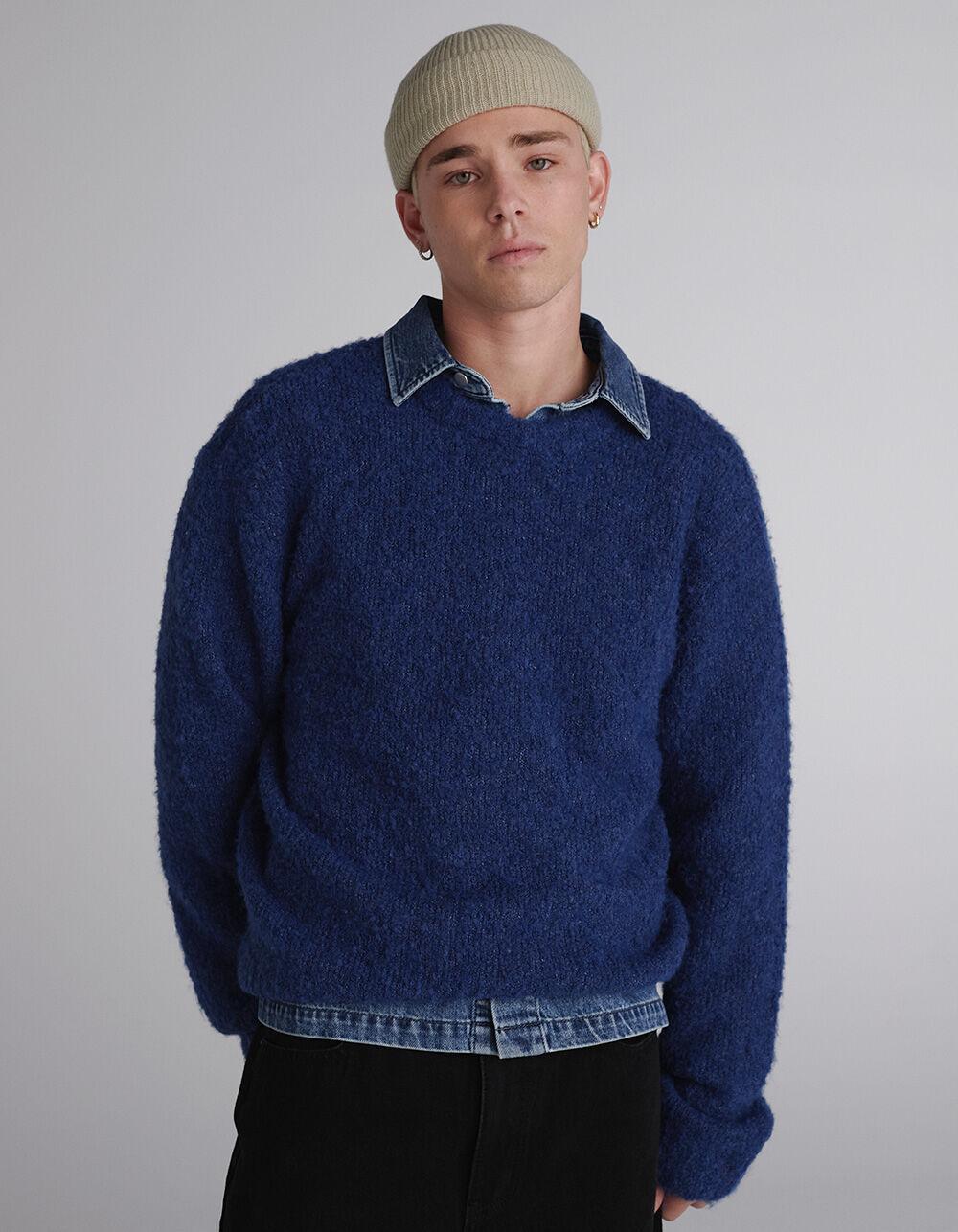 RSQ Mens Boucle Sweater - BLUE Product Image