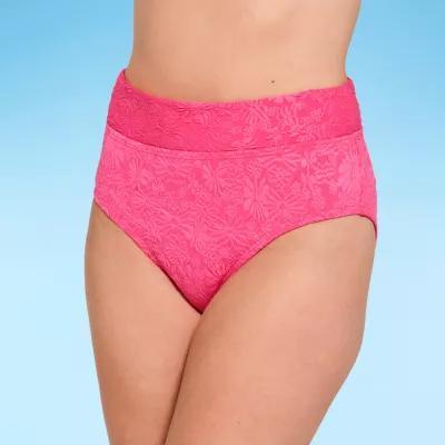 Decree Womens Lined Textured High Waist Bikini Swimsuit Bottom Juniors Product Image