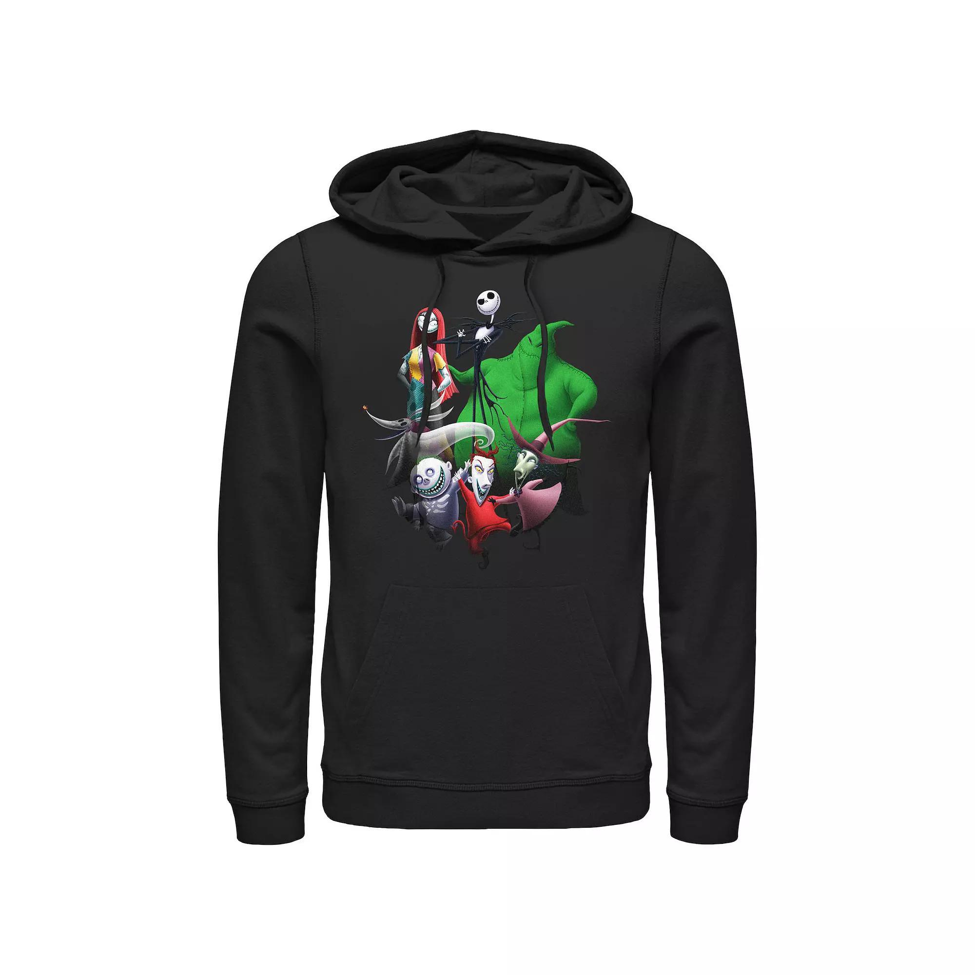 Disney's The Nightmare Before Christmas Group Shot Men's Graphic Hoodie, Size: XXL, Black Product Image