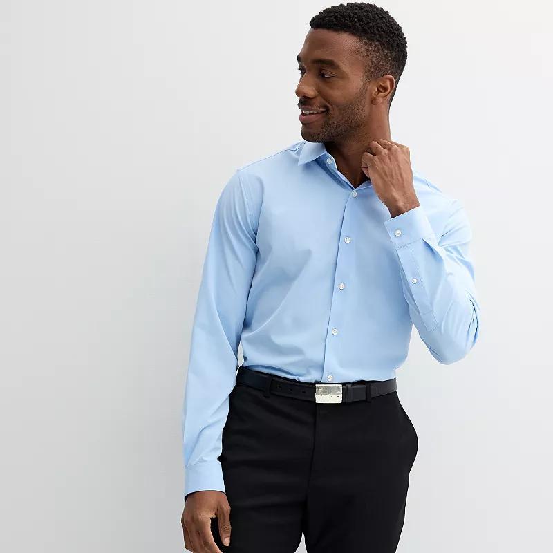 Men's Apt. 9® Performance Regular-Fit Wrinkle Resistant Dress Shirt, Size: Medium-34/35, Black Solid Product Image