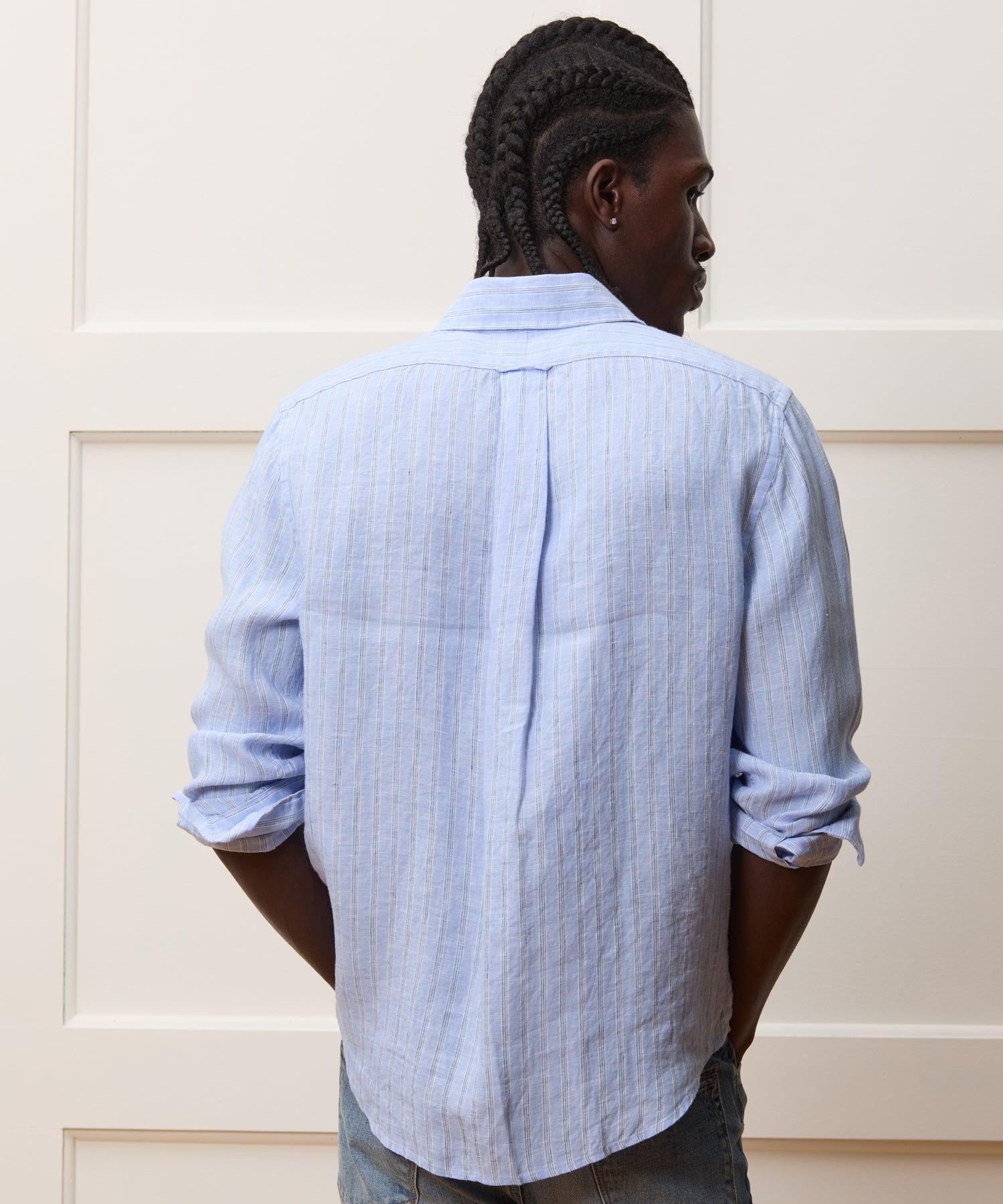 Sea Soft Irish Linen Point Collar Shirt Product Image