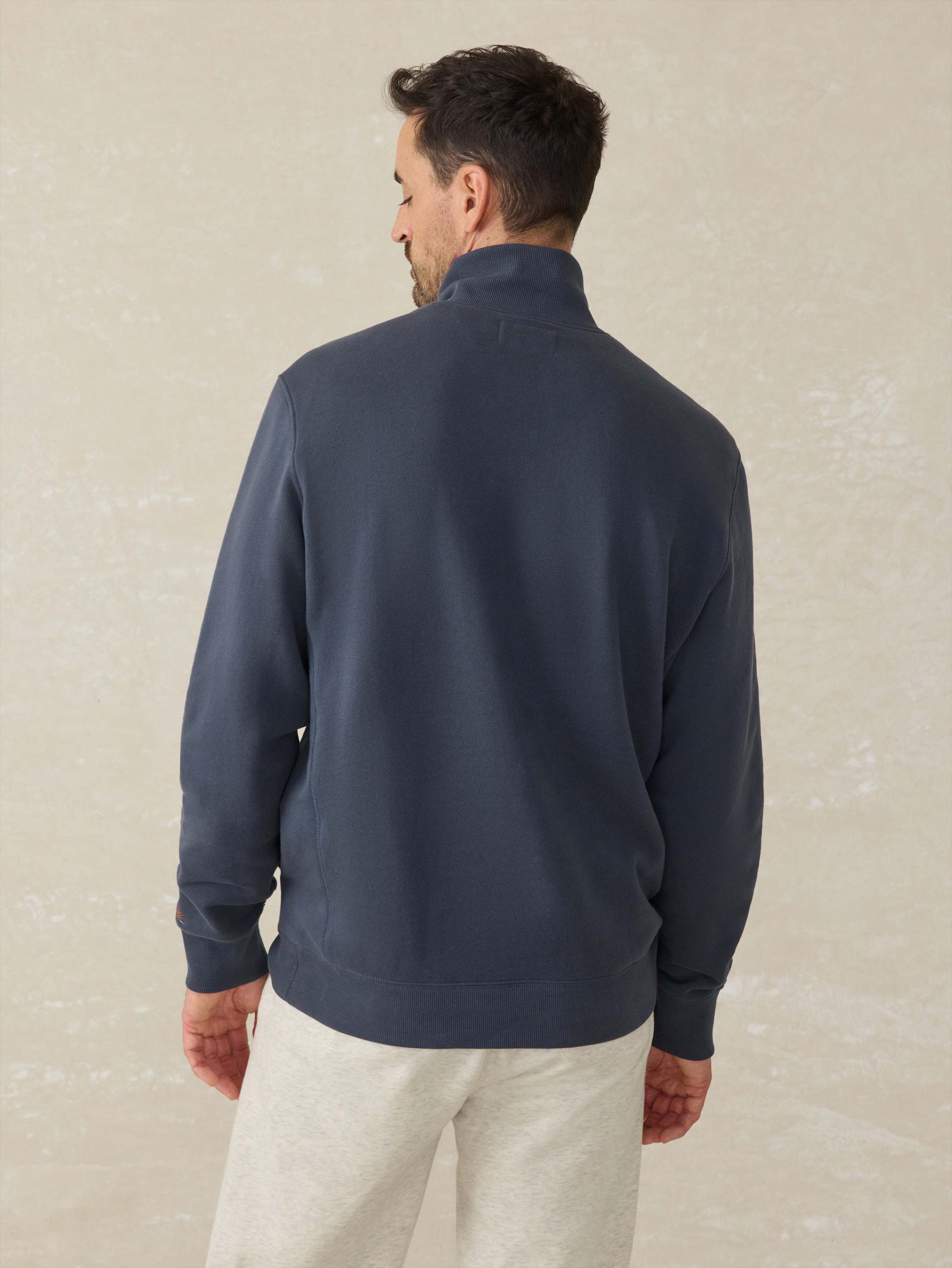 High Standard Fleece Quarter Zip - Blue Nights Surf Stripe Product Image