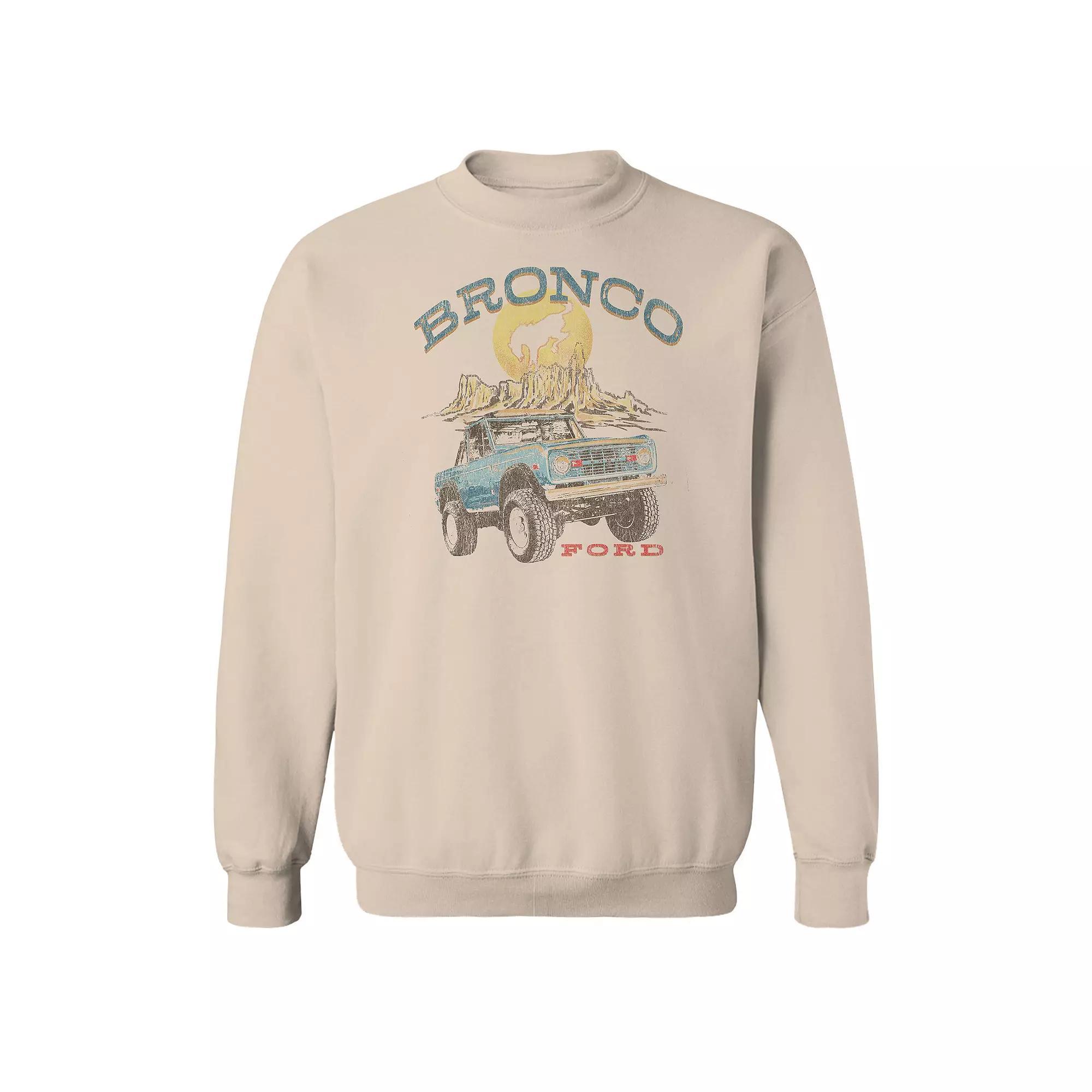 Men's Horse Bronco Sweatshirt, Size: Small, Brown Product Image