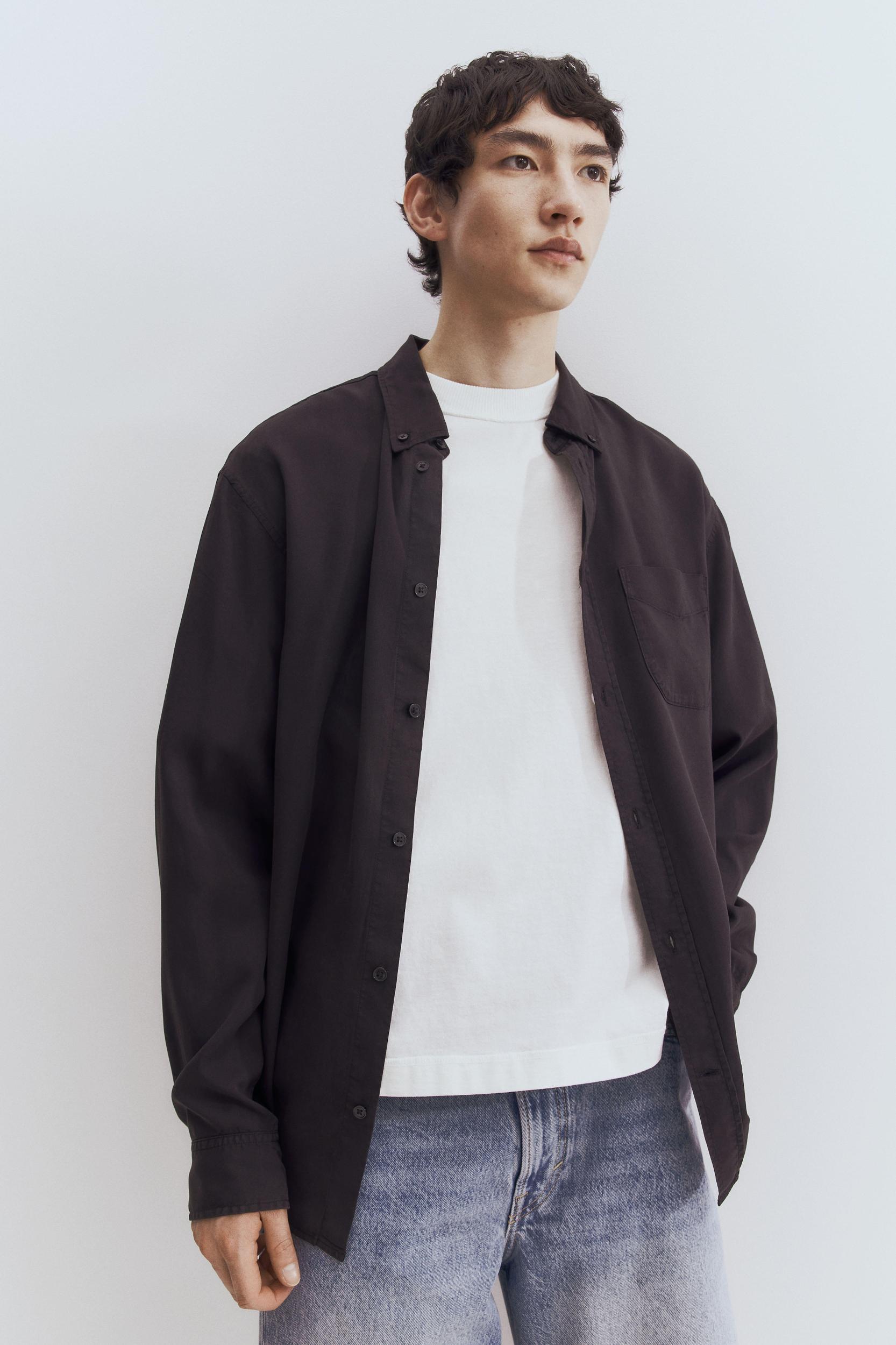 Loose-Fit Button-Down Shirt Product Image
