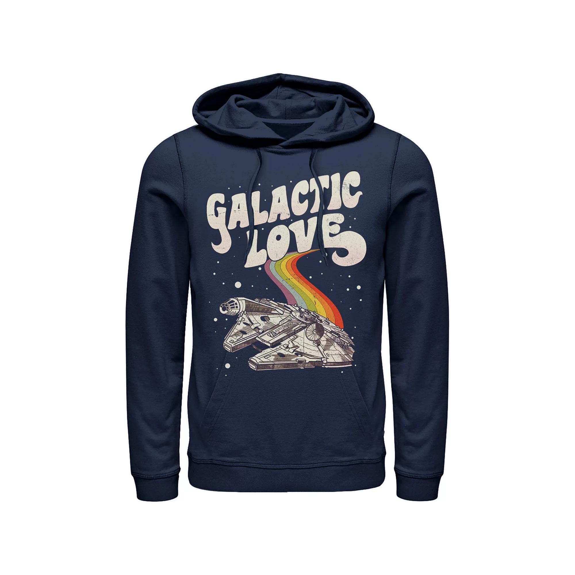 Men's Star Wars Pride Millennium Falcon Galactic Love Hoodie, Size: XL, Blue Product Image