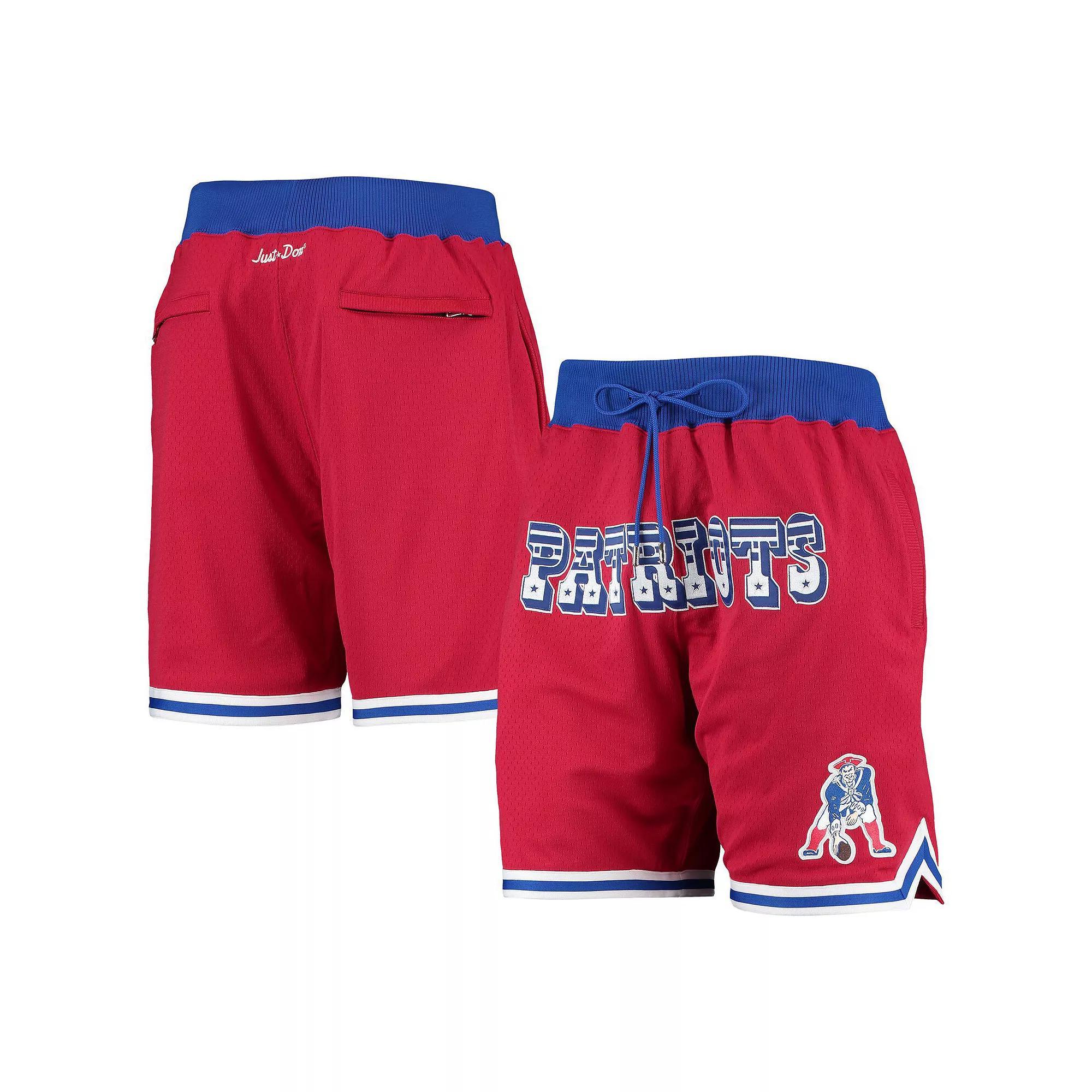 Men's Mitchell & Ness Red New England Patriots Just Don Gold Rush Shorts, Size: 2XL Product Image