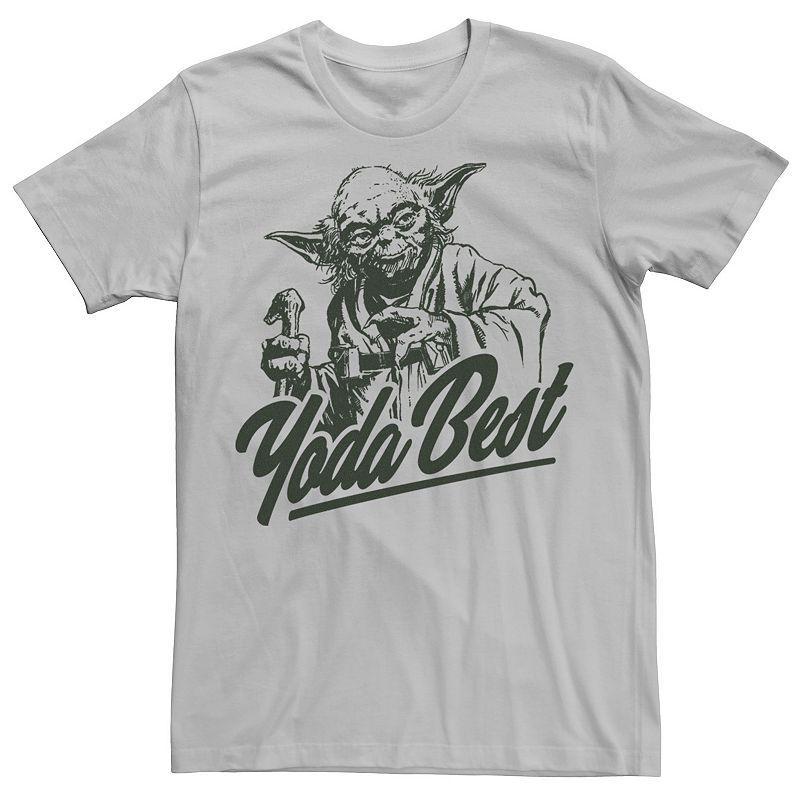Men's Star Wars "Yoda Best" Portrait Graphic Tee, Size: XXL, Silver Product Image
