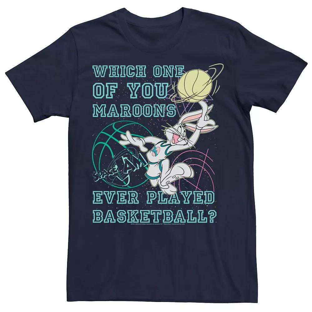 Men's Looney Tunes Space Jam Bugs Bunny Which One Of You Maroons Tee, Size: Medium, Blue Product Image