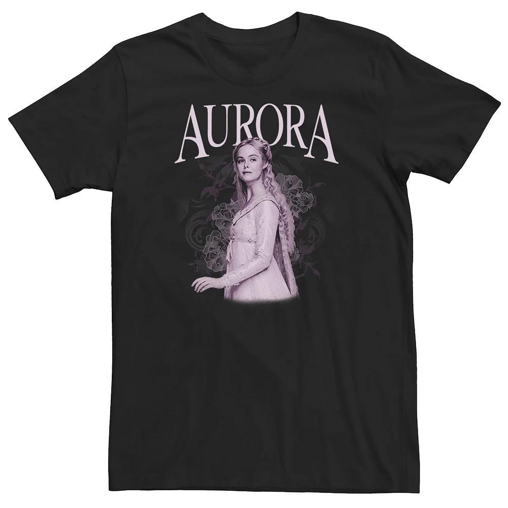 Big & Tall Disney Maleficent Mistress Of Evil Aurora Portrait Tee, Men's, Size: 3XL Tall, Black Product Image