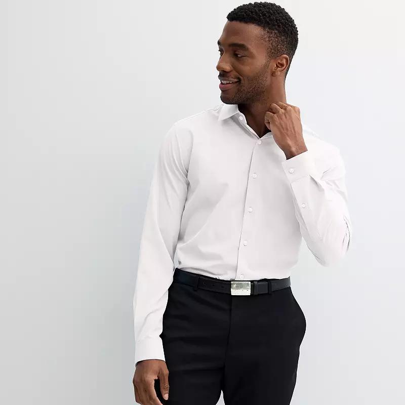 Men's Apt. 9® Performance Regular-Fit Wrinkle Resistant Dress Shirt, Size: Medium-34/35, Black Solid Product Image