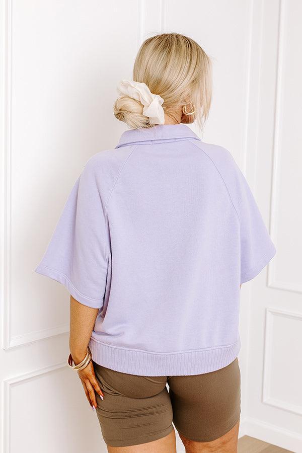 Casual Ease Sweatshirt in Lavender Curves Product Image