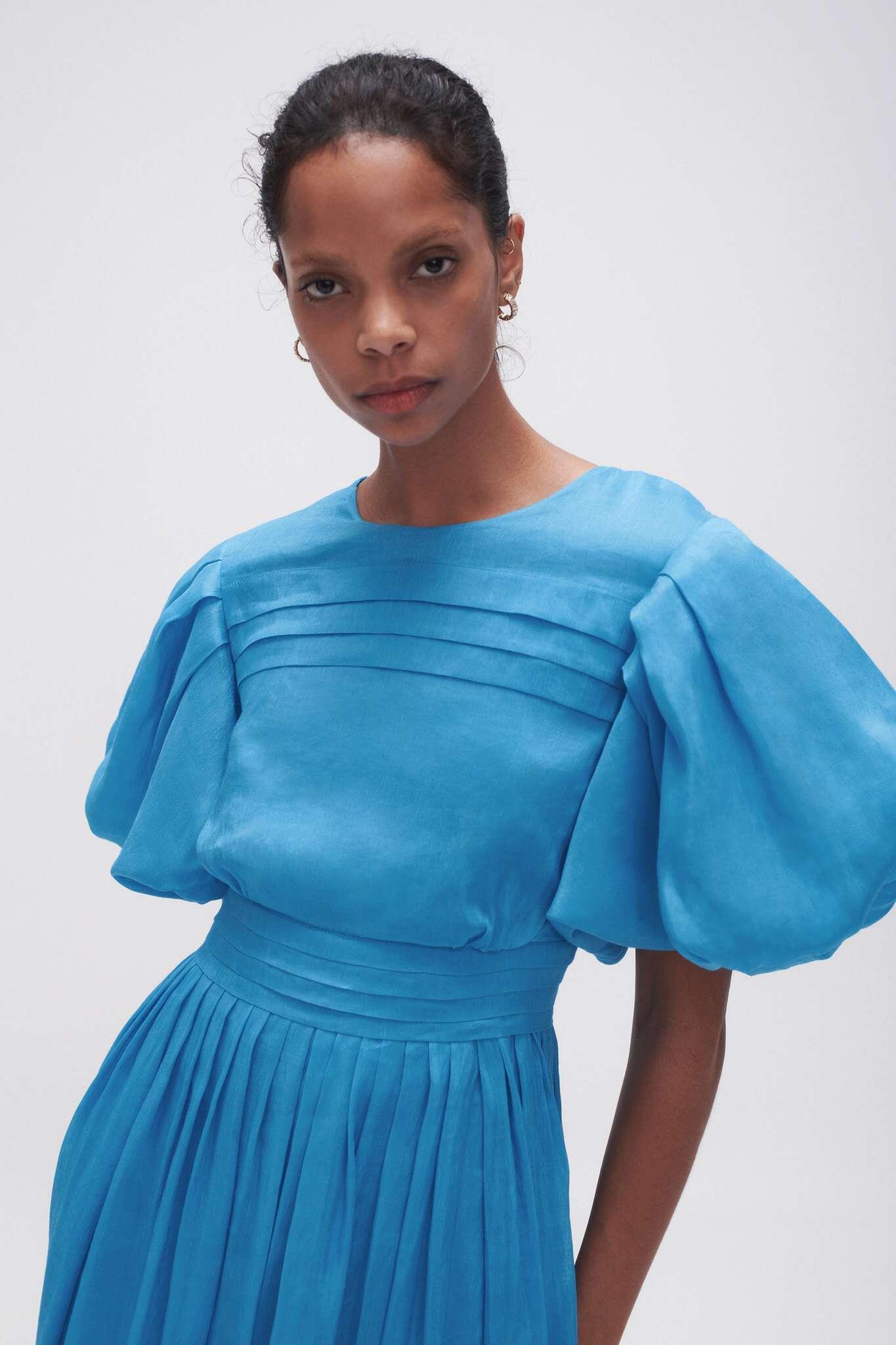 Sylvia Pintuck Midi Dress Product Image