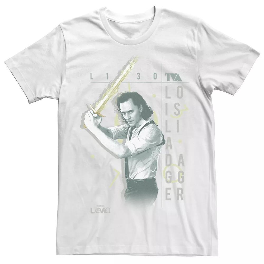 Men's Marvel Loki Battle Pose Portrait Tee, Boy's, Size: XL, White Product Image