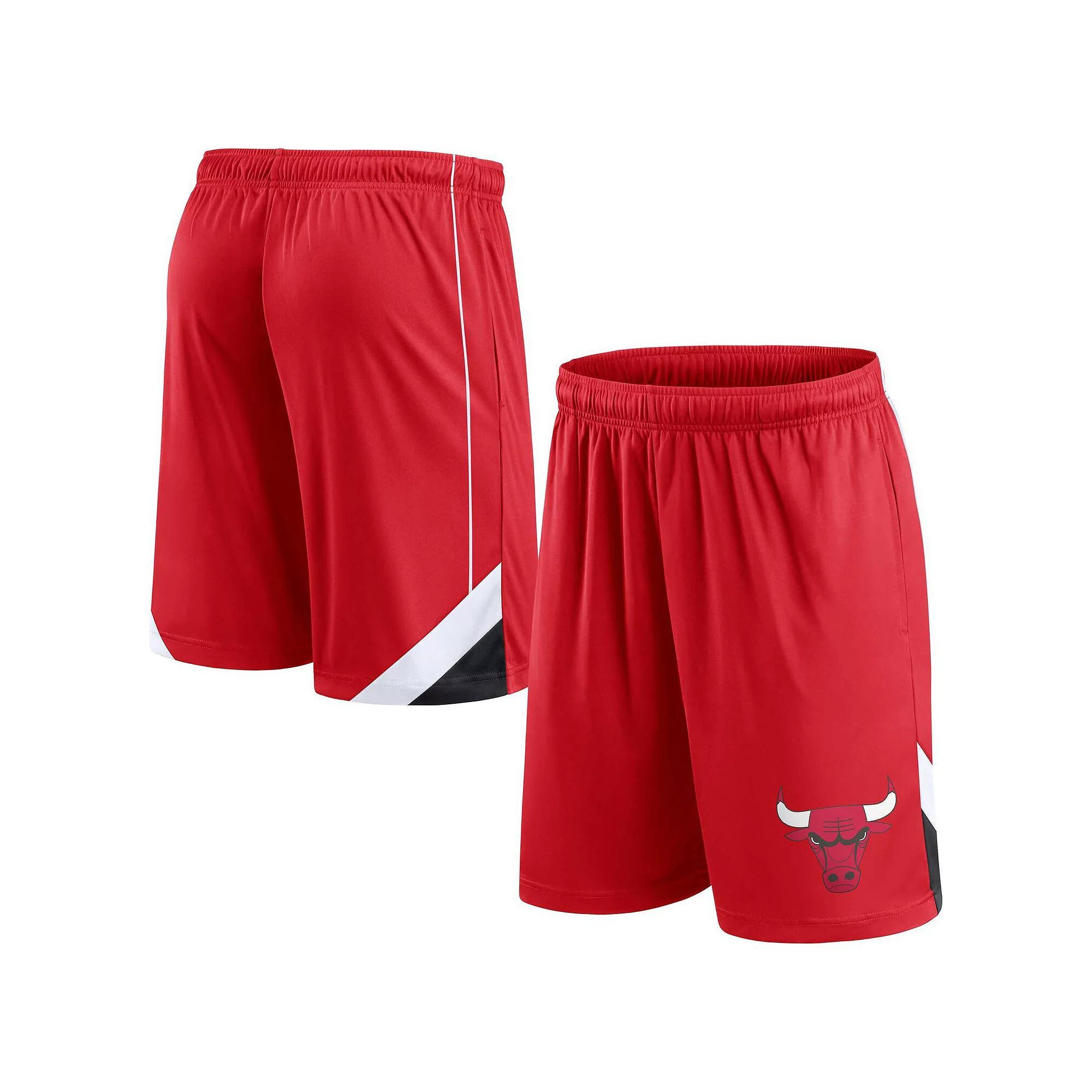 Men's Fanatics Branded Red Chicago Bulls Slice Shorts, Size: 3XL Product Image