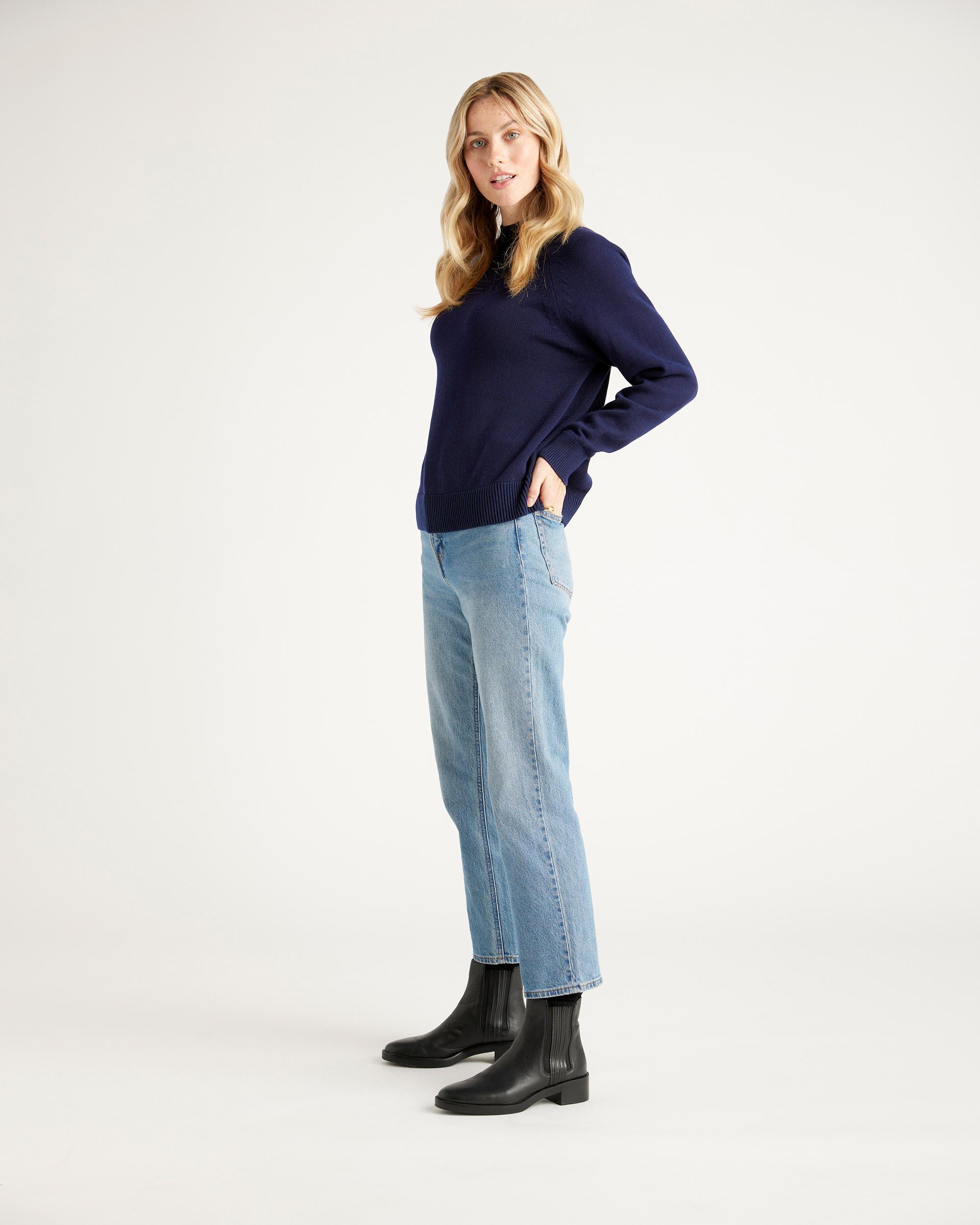 Quince | Women's Mockneck Sweater Organic Cotton Product Image