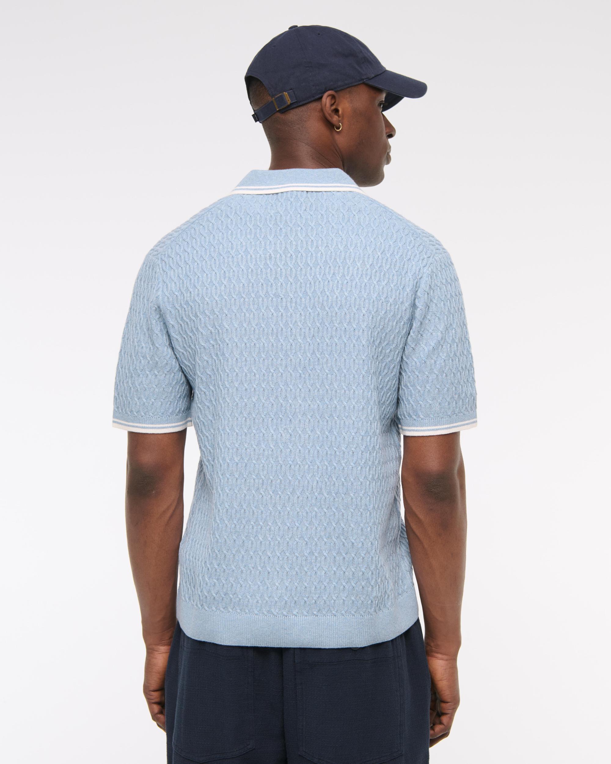 Tipped Zip Sweater Polo Product Image