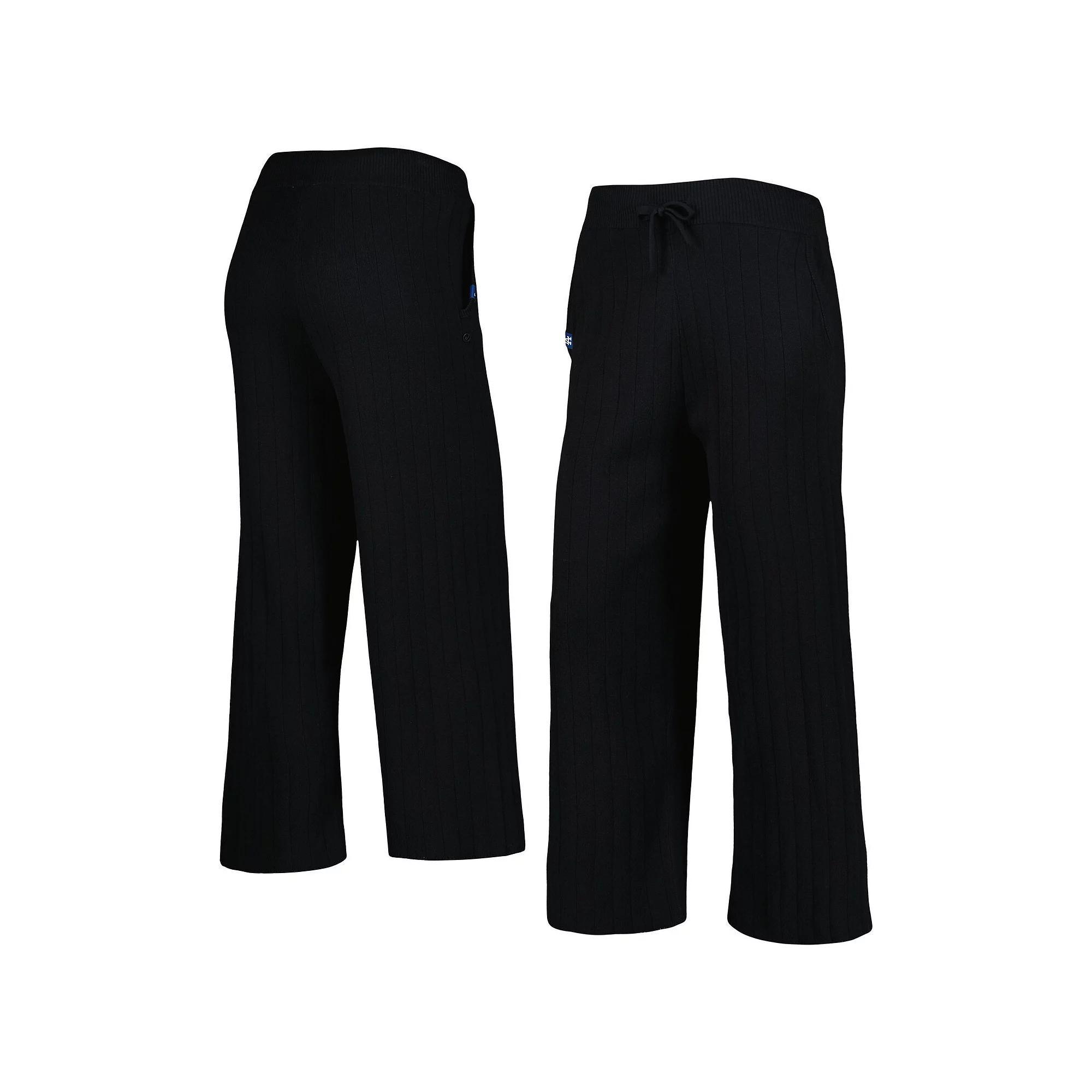 Women's Levelwear Black Los Angeles Dodgers Dream Icon Knit Pants, Size: Large Product Image